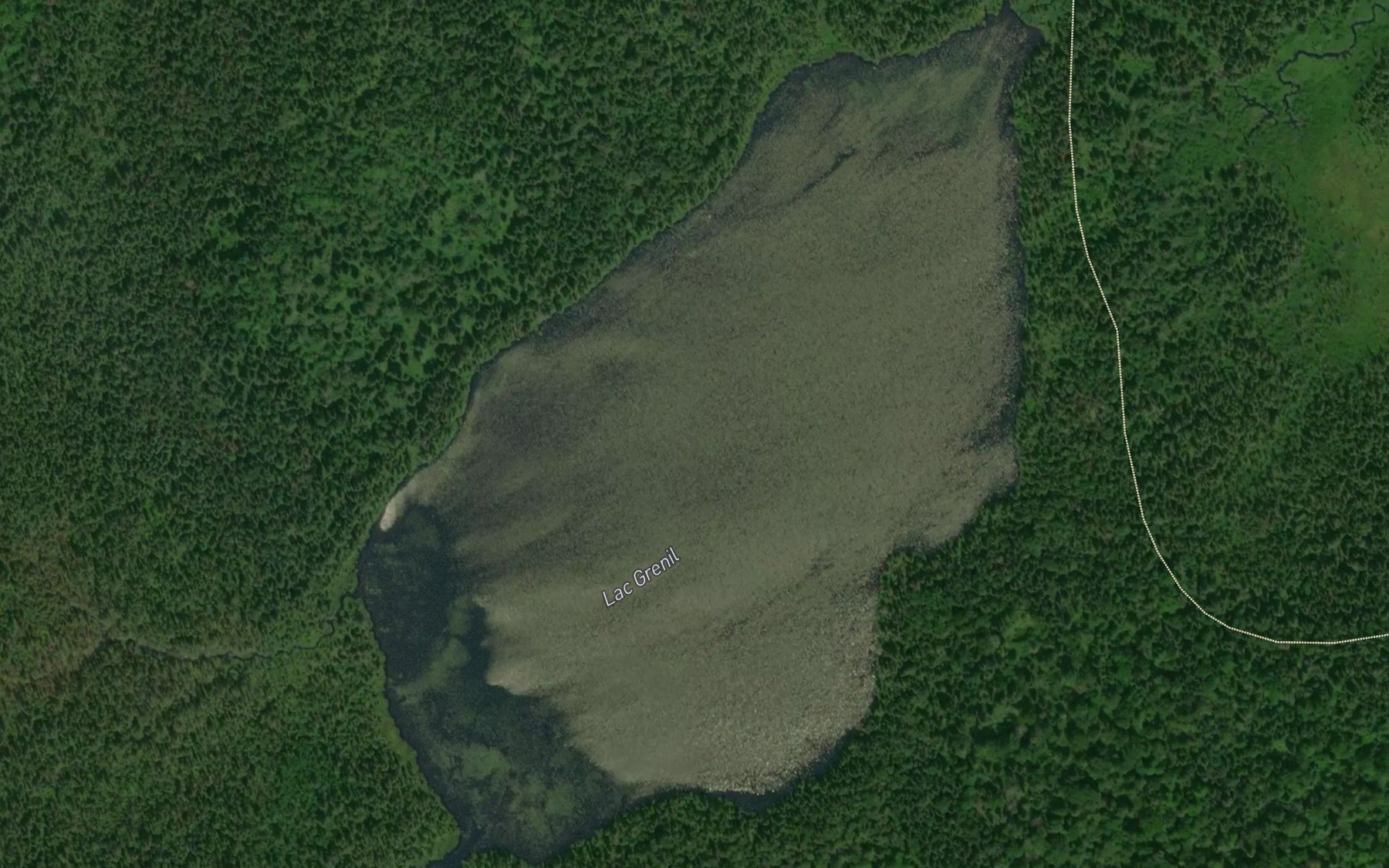 Satellite map of the Lac Grenil