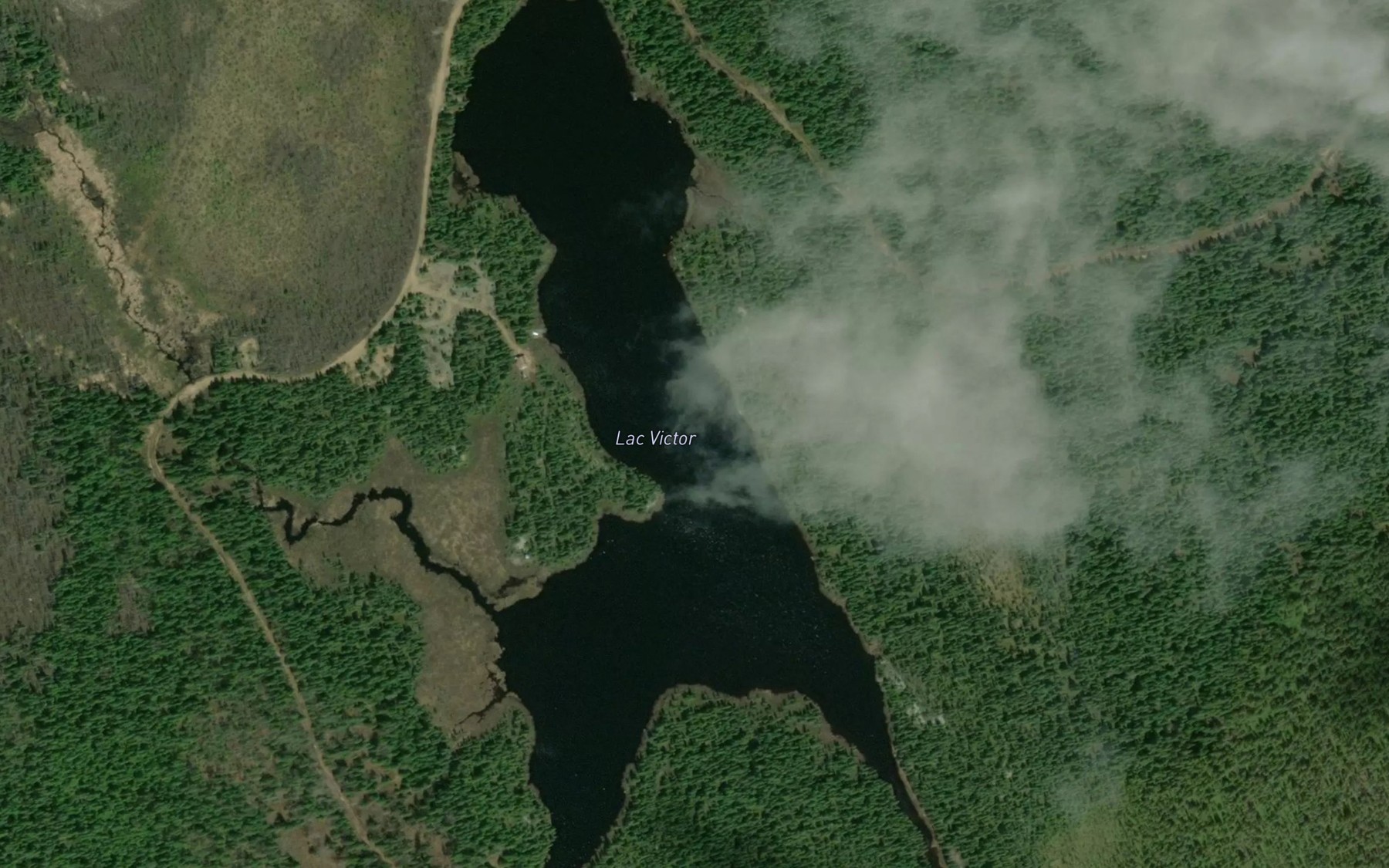 Satellite map of the Lac Victor