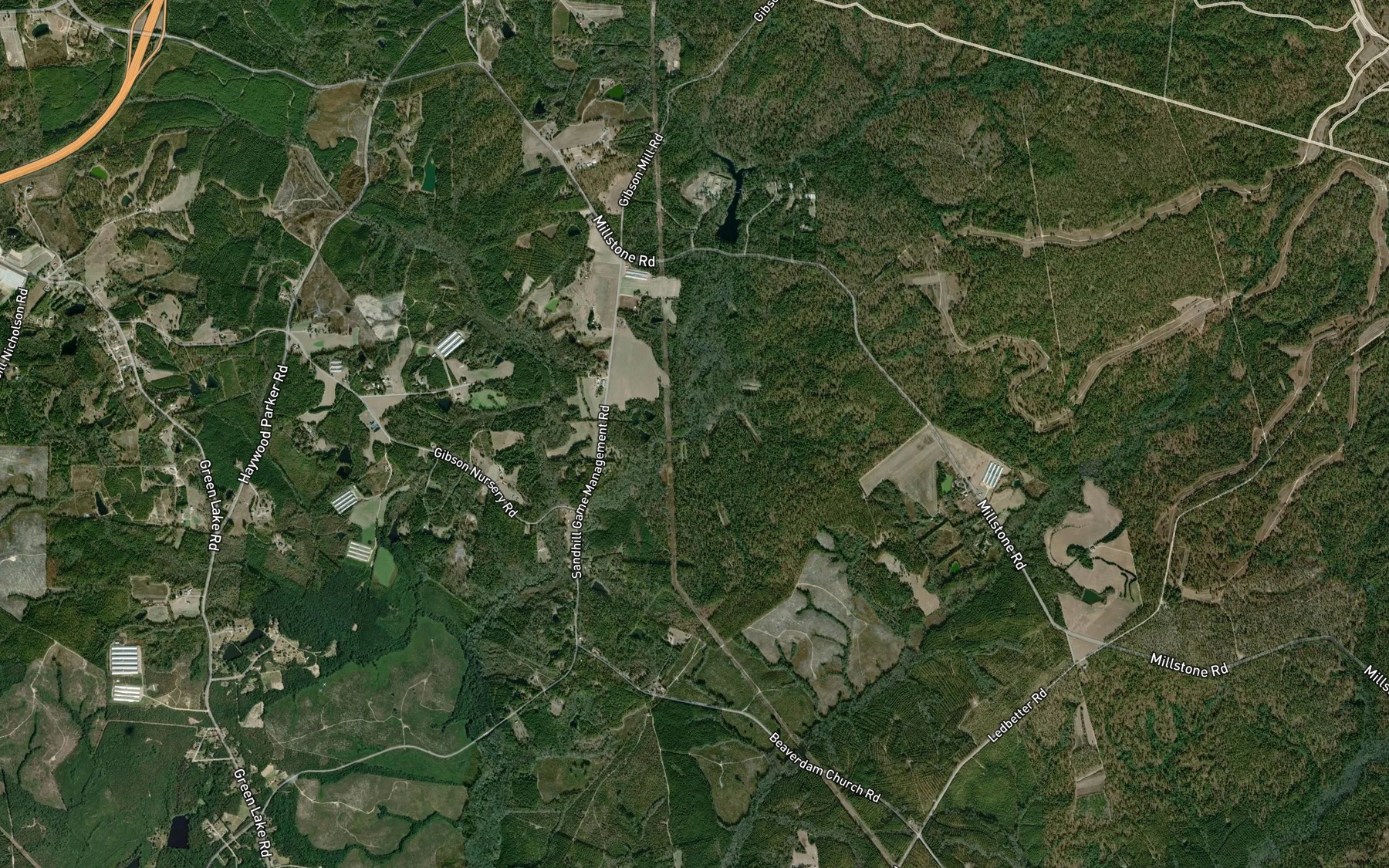 Satellite map of the Line Branch