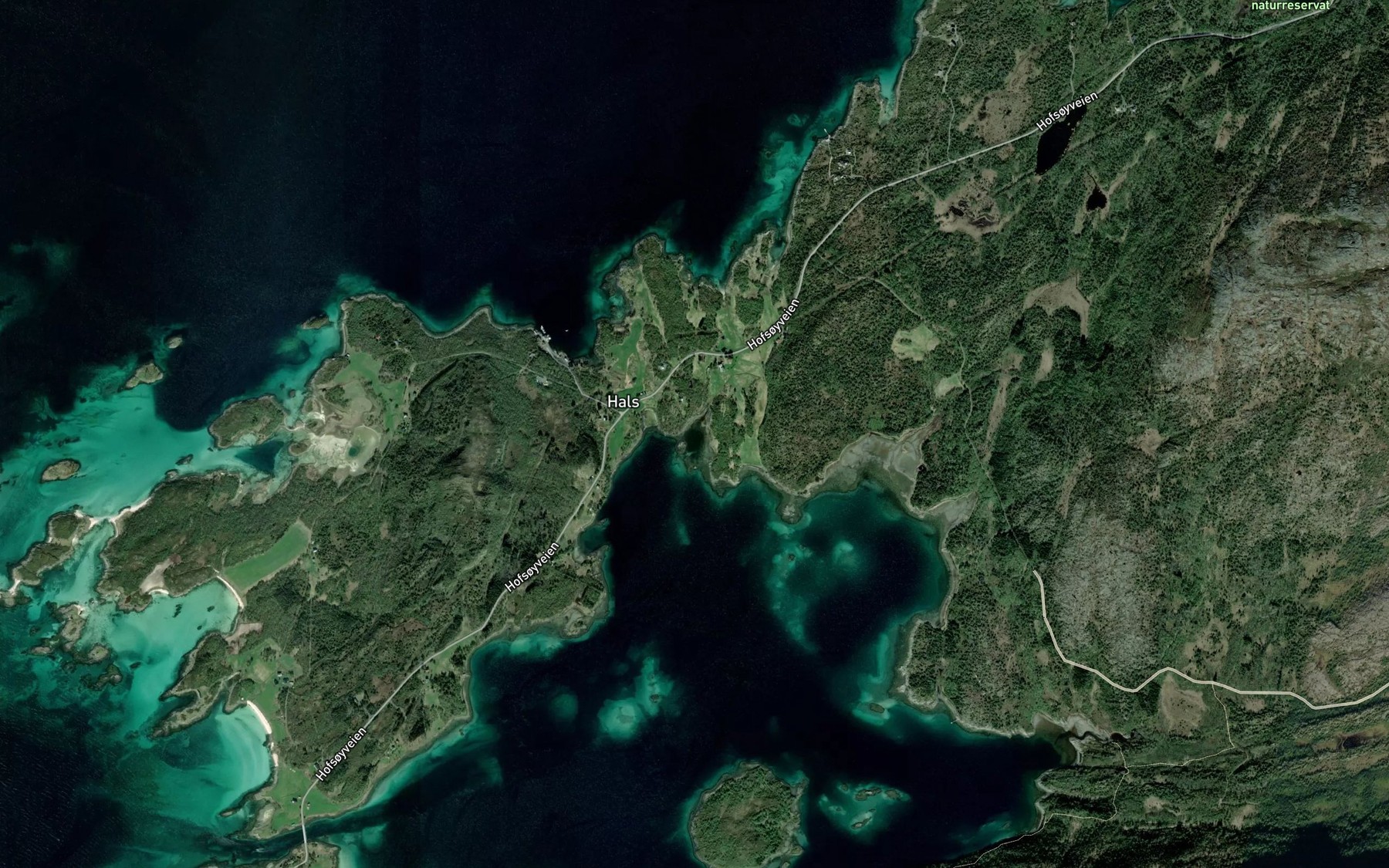 Satellite map of the Fjospollen