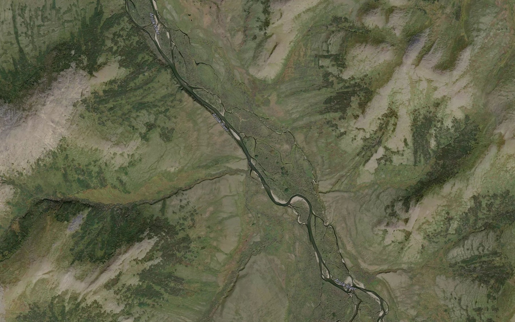Satellite map of the Boulder Creek