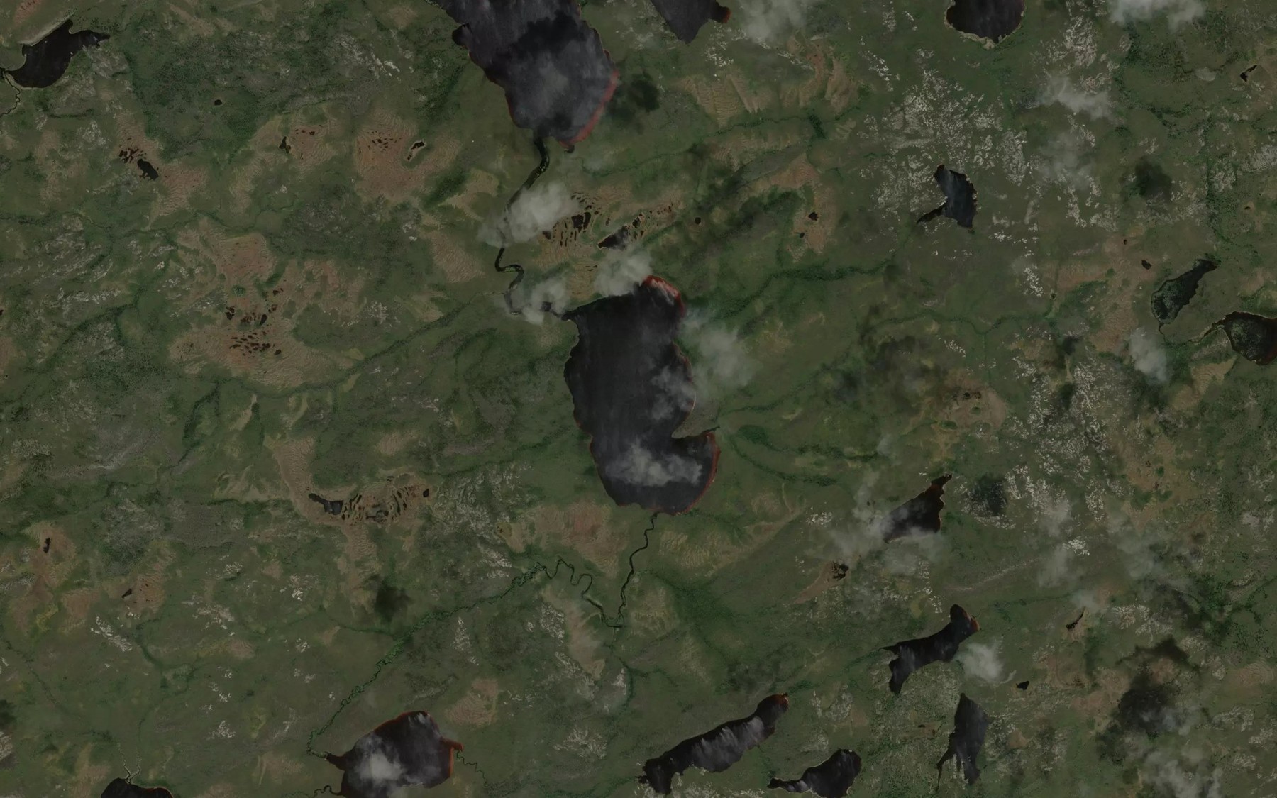 Satellite map of the Lac Kachiskamikach