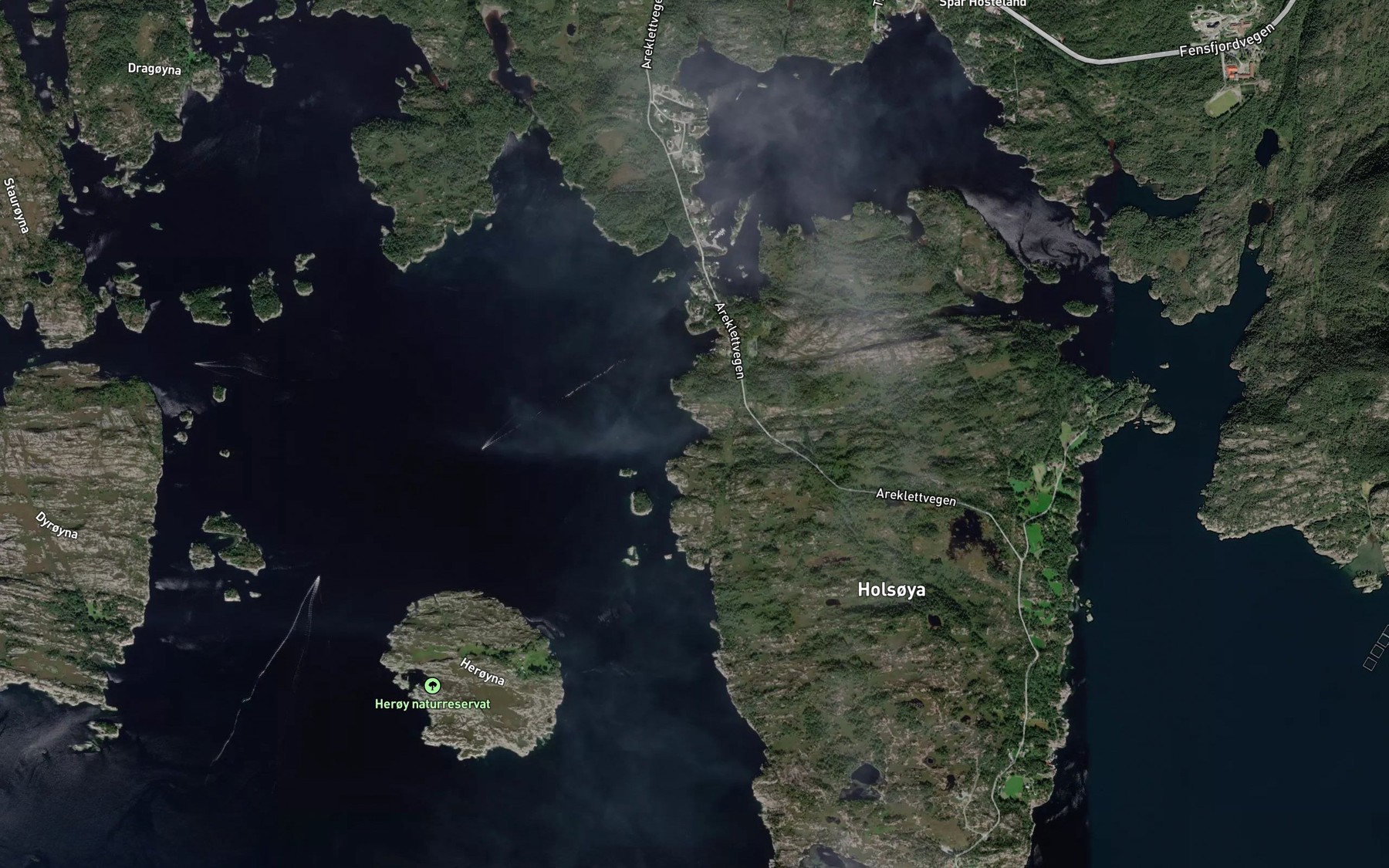 Satellite map of the Aureholen