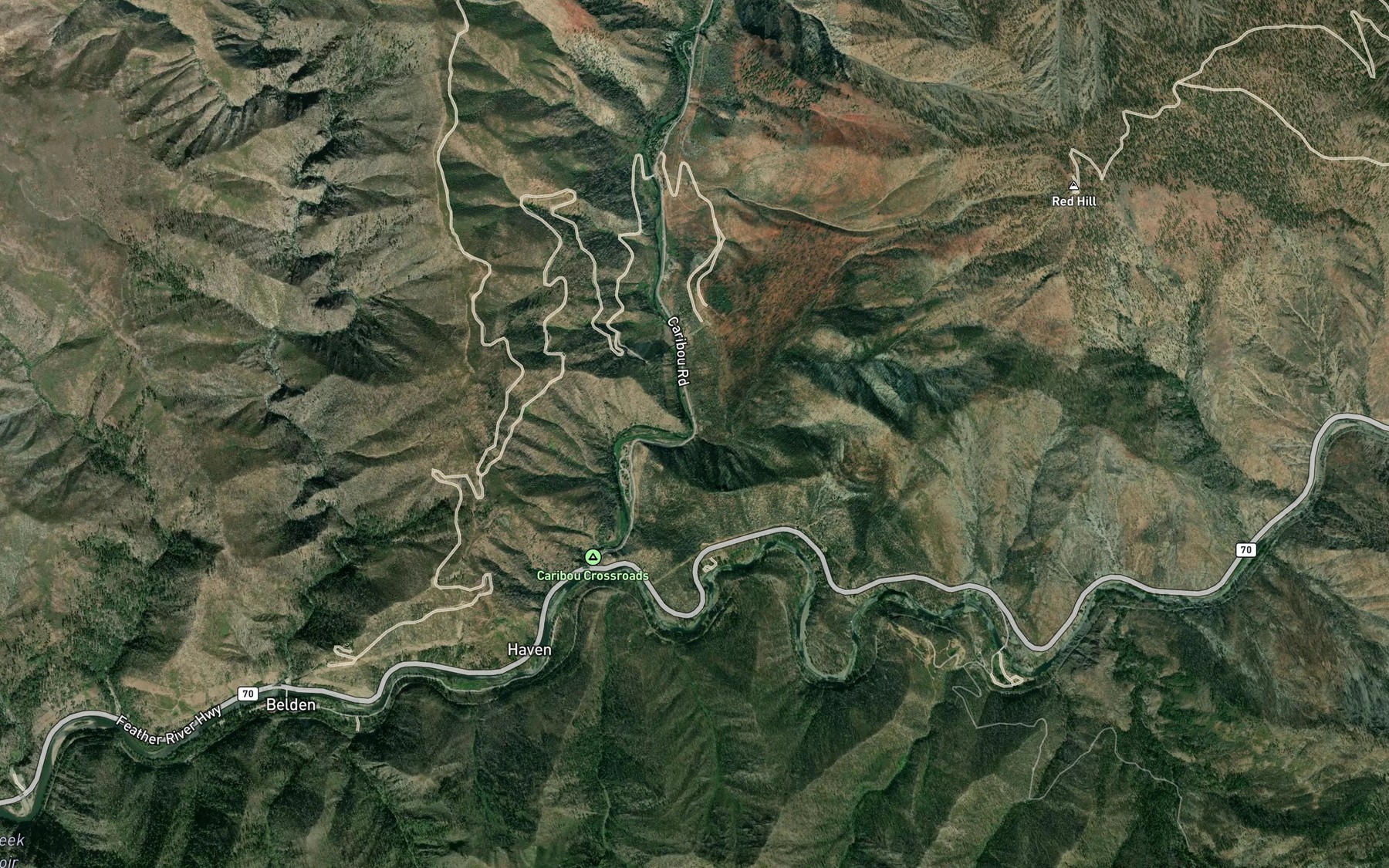 Satellite map of the Waller Creek