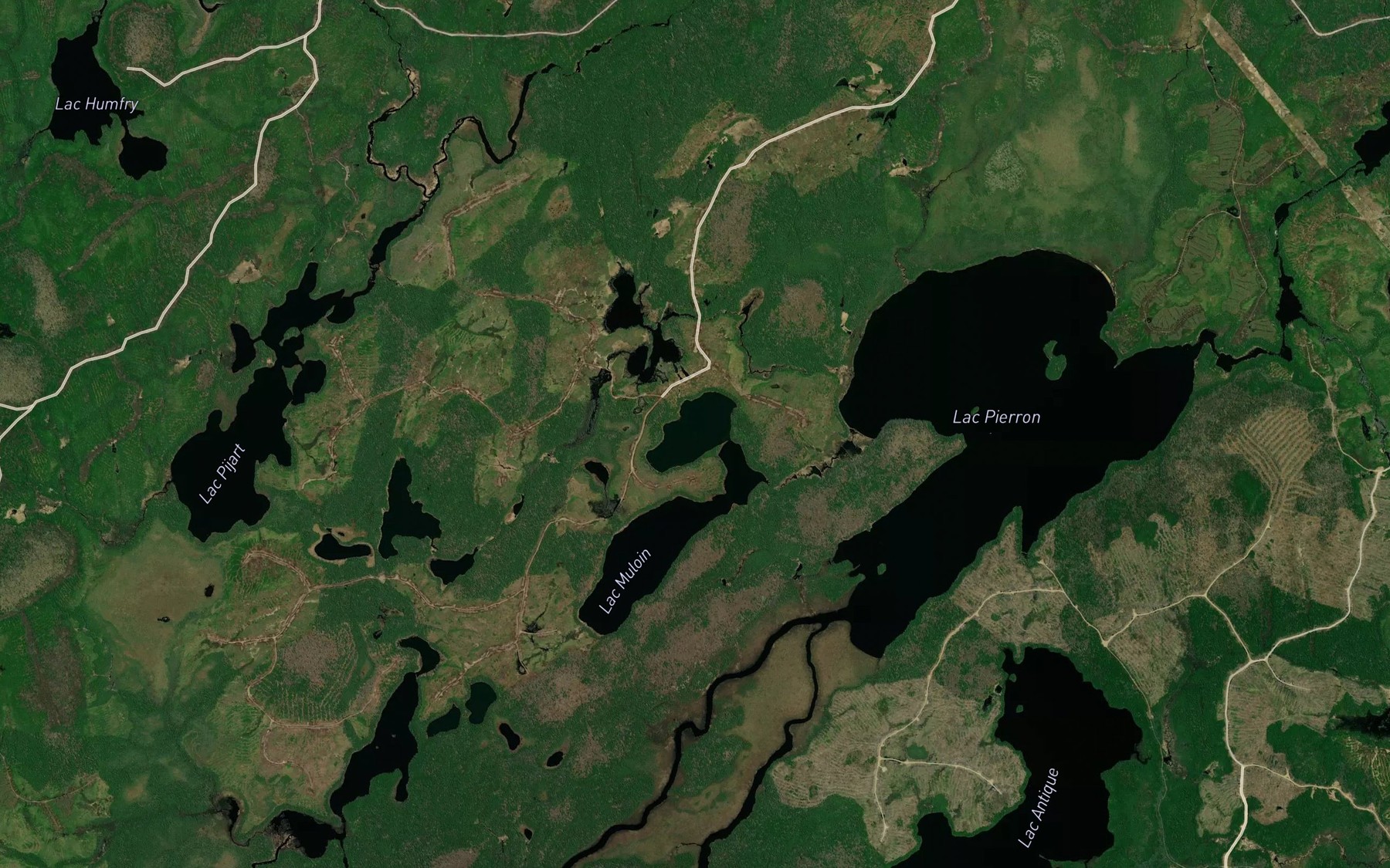 Satellite map of the Lac Gabot