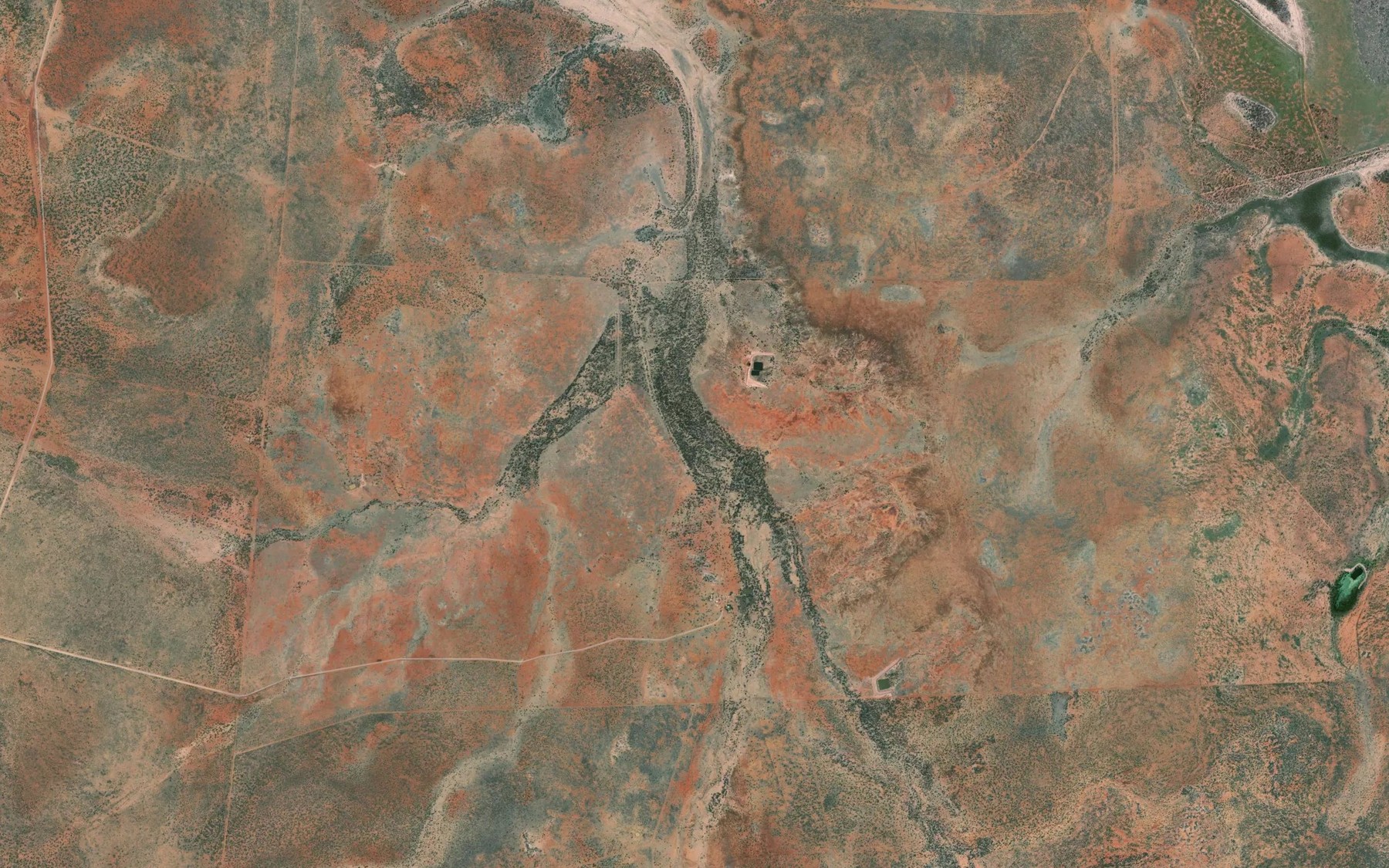 Satellite map of the Barney Creek