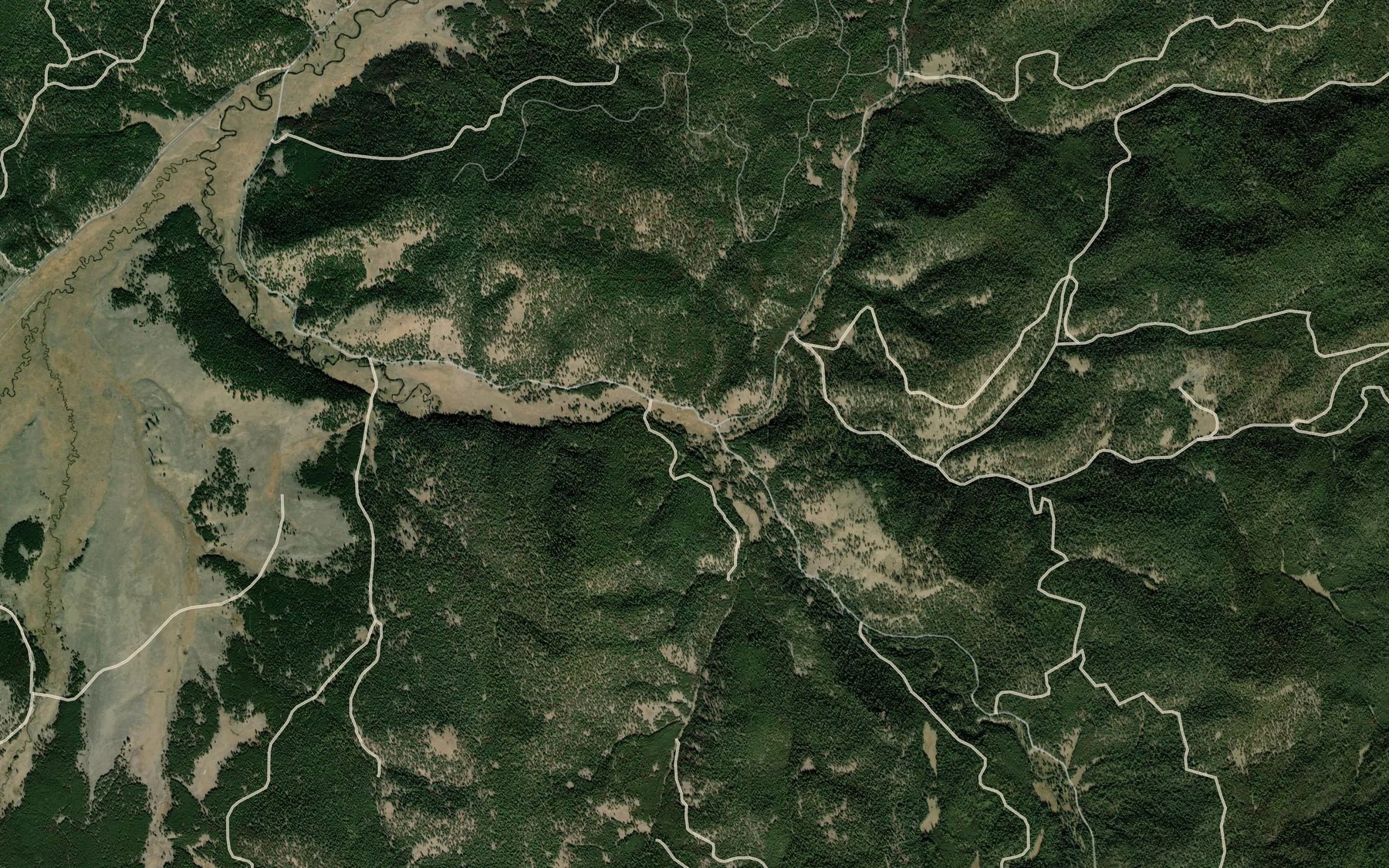 Satellite map of the Limber Jim Creek