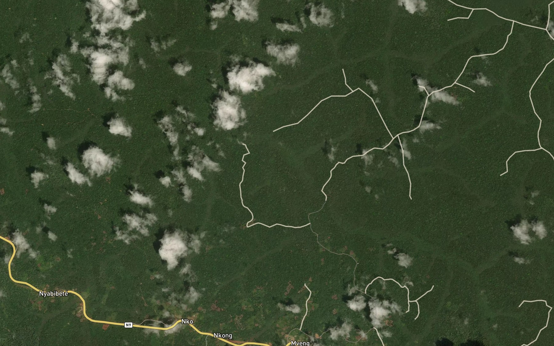 Satellite map of the Ndene