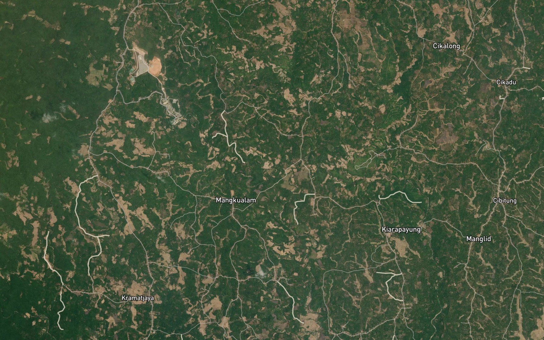 Satellite map of the Ci Telukmulud