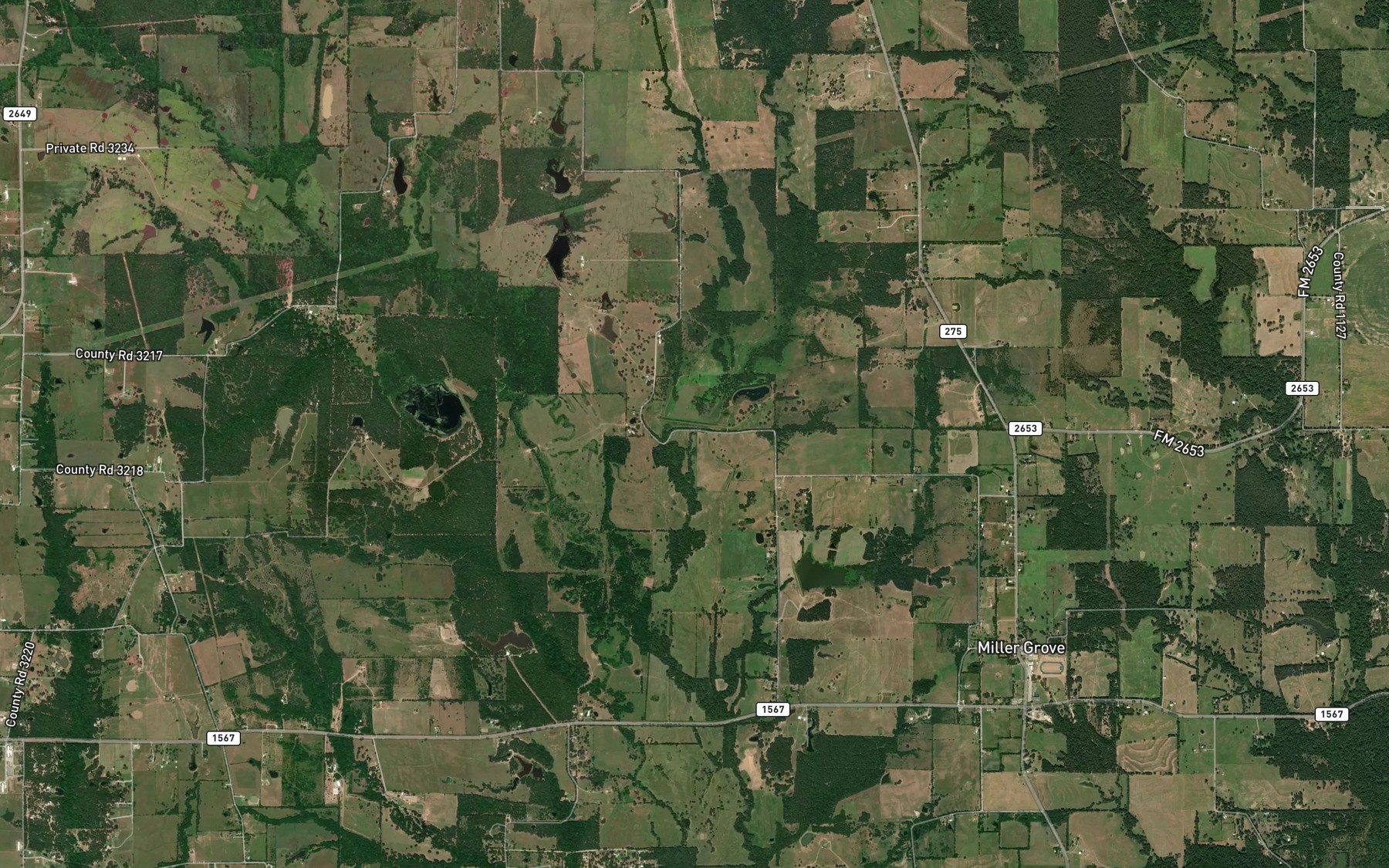 Satellite map of the Soil Conservation Service Site 13 Reservoir
