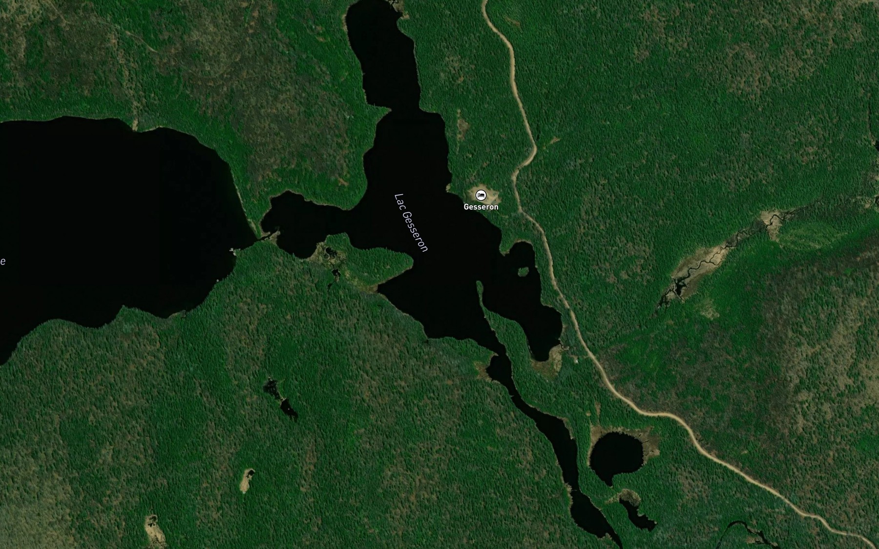 Satellite map of the Lac Gesseron