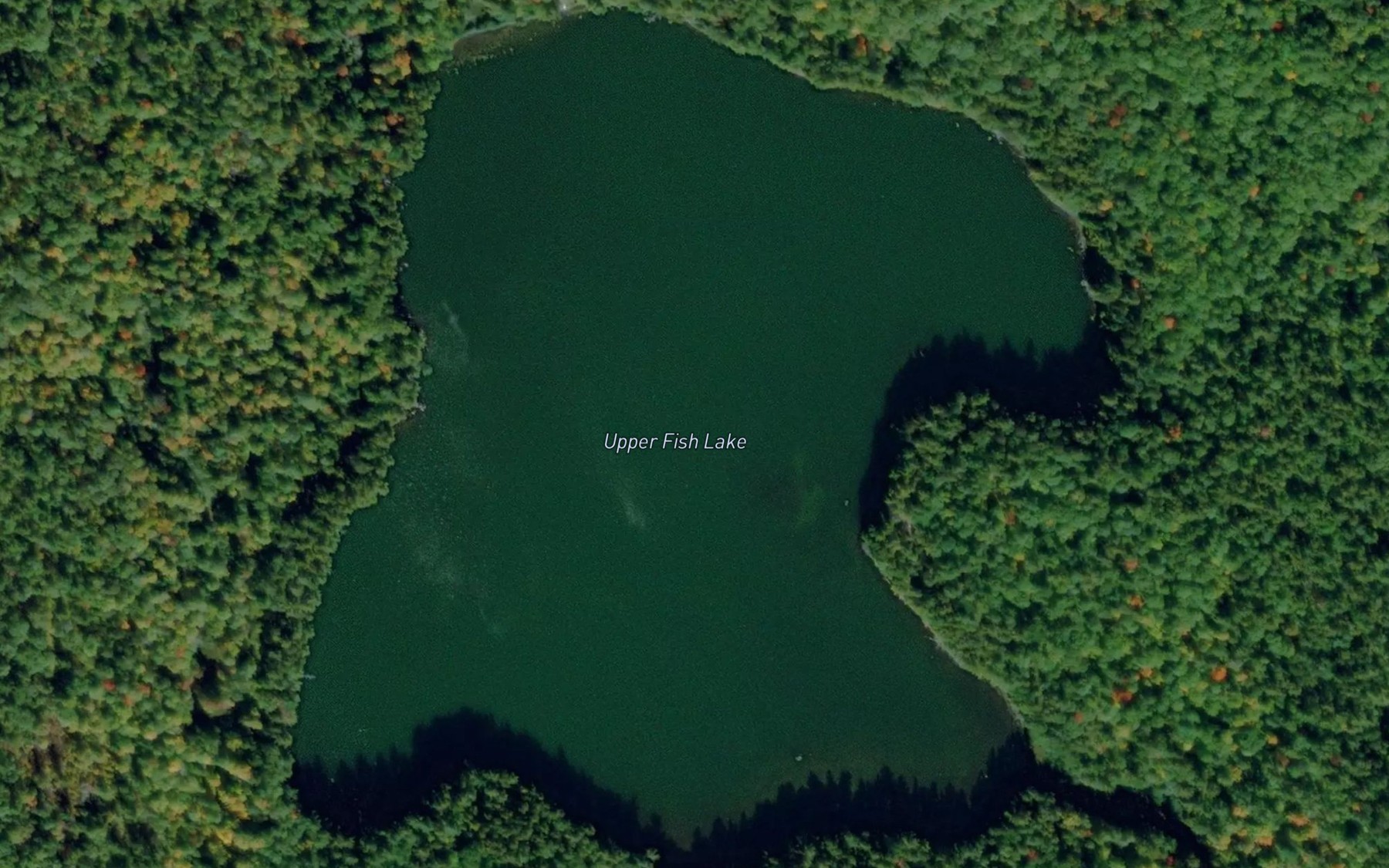 Satellite map of the Upper Fish Lake