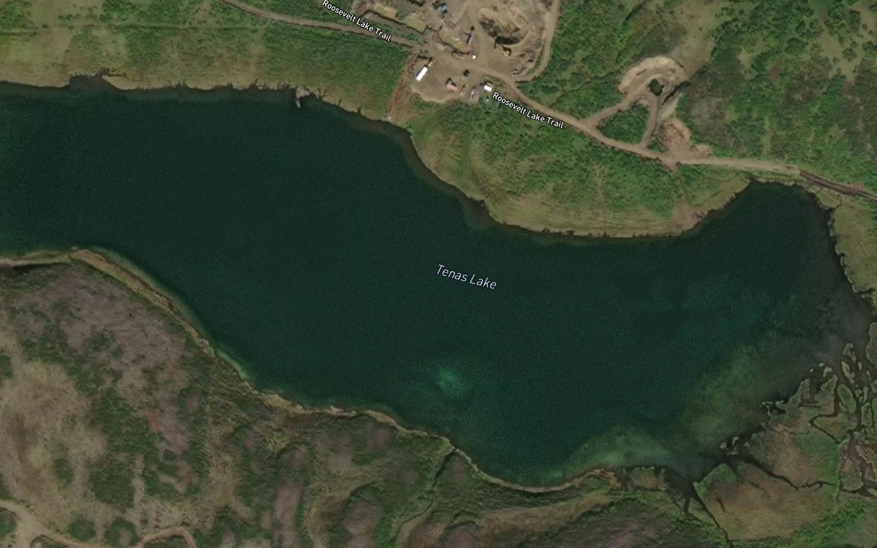 Satellite map of the Tenas Lake
