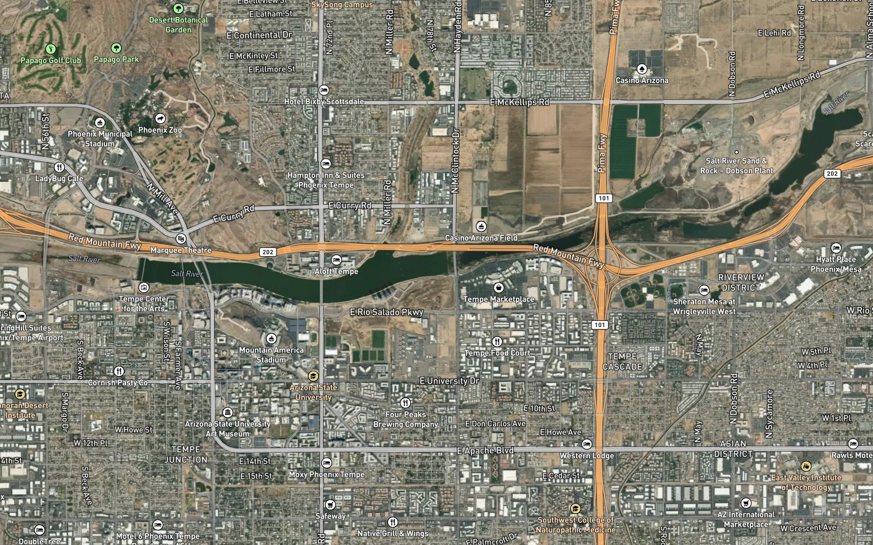 Satellite map of the Spot 8