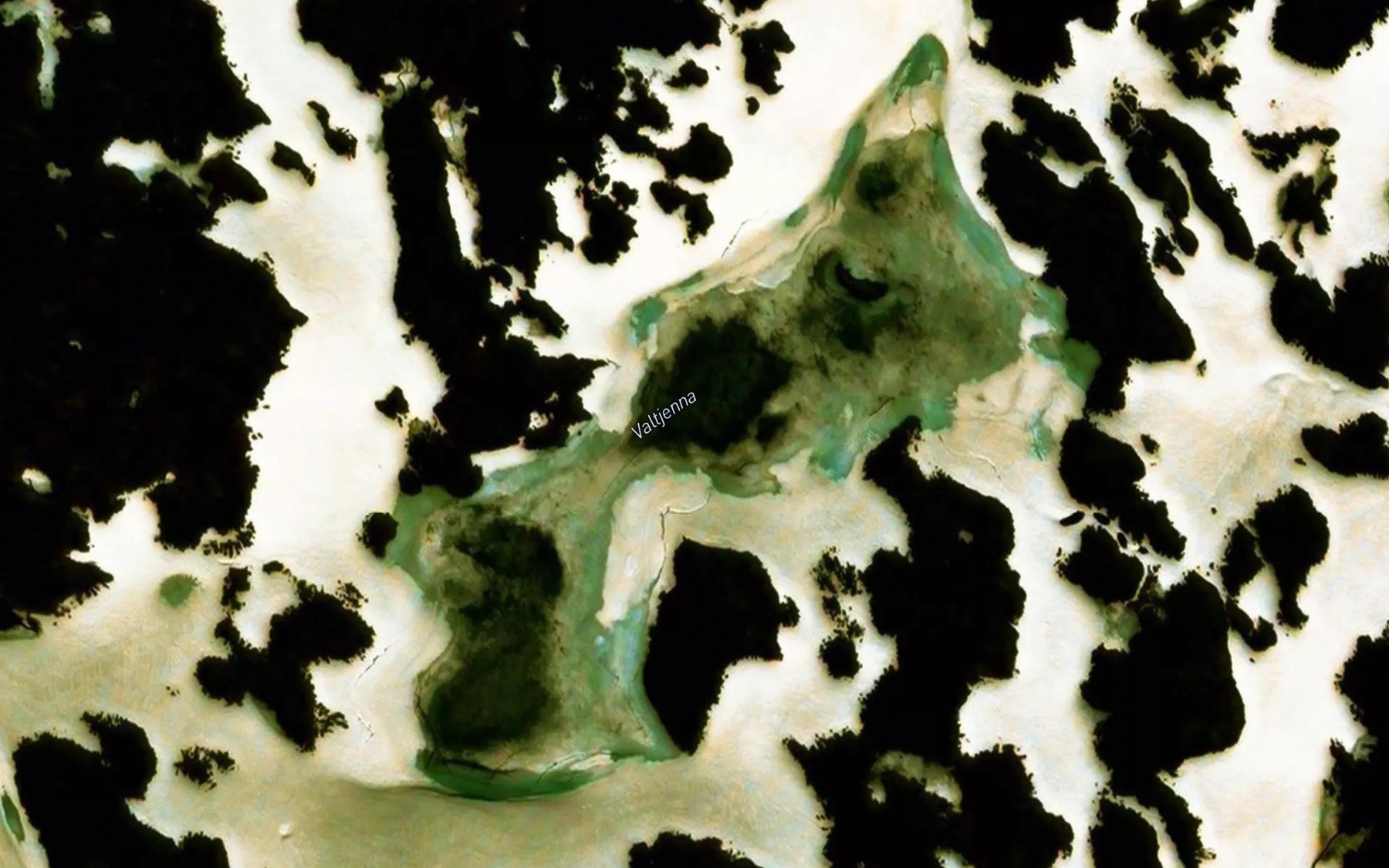 Satellite map of the Valtjenna