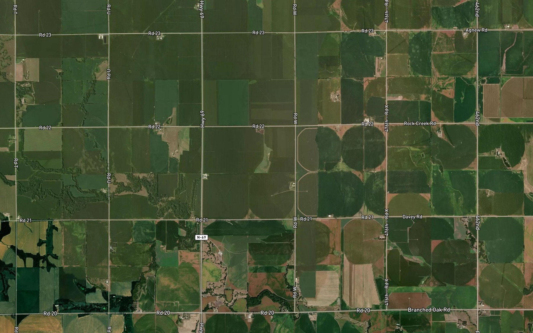 Satellite map of the Dey Reservoir