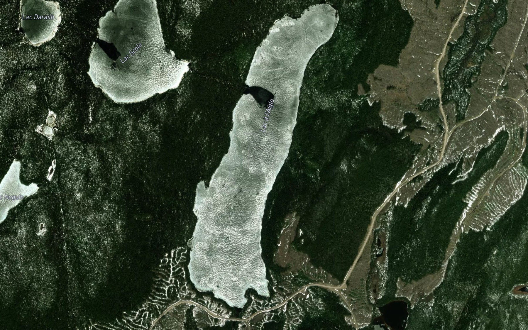 Satellite map of the Lac a l'Aigle