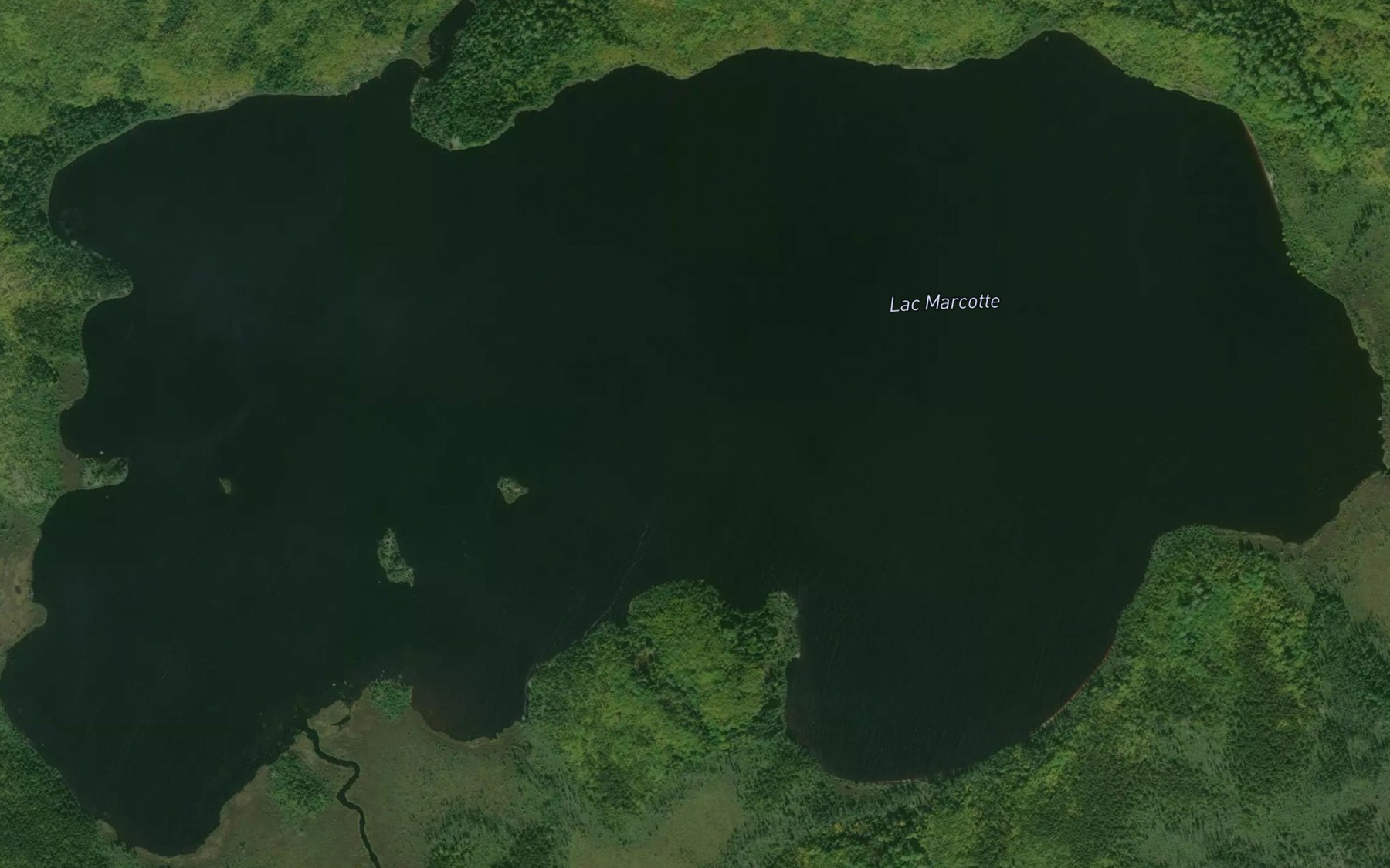 Satellite map of the Lac Marcotte