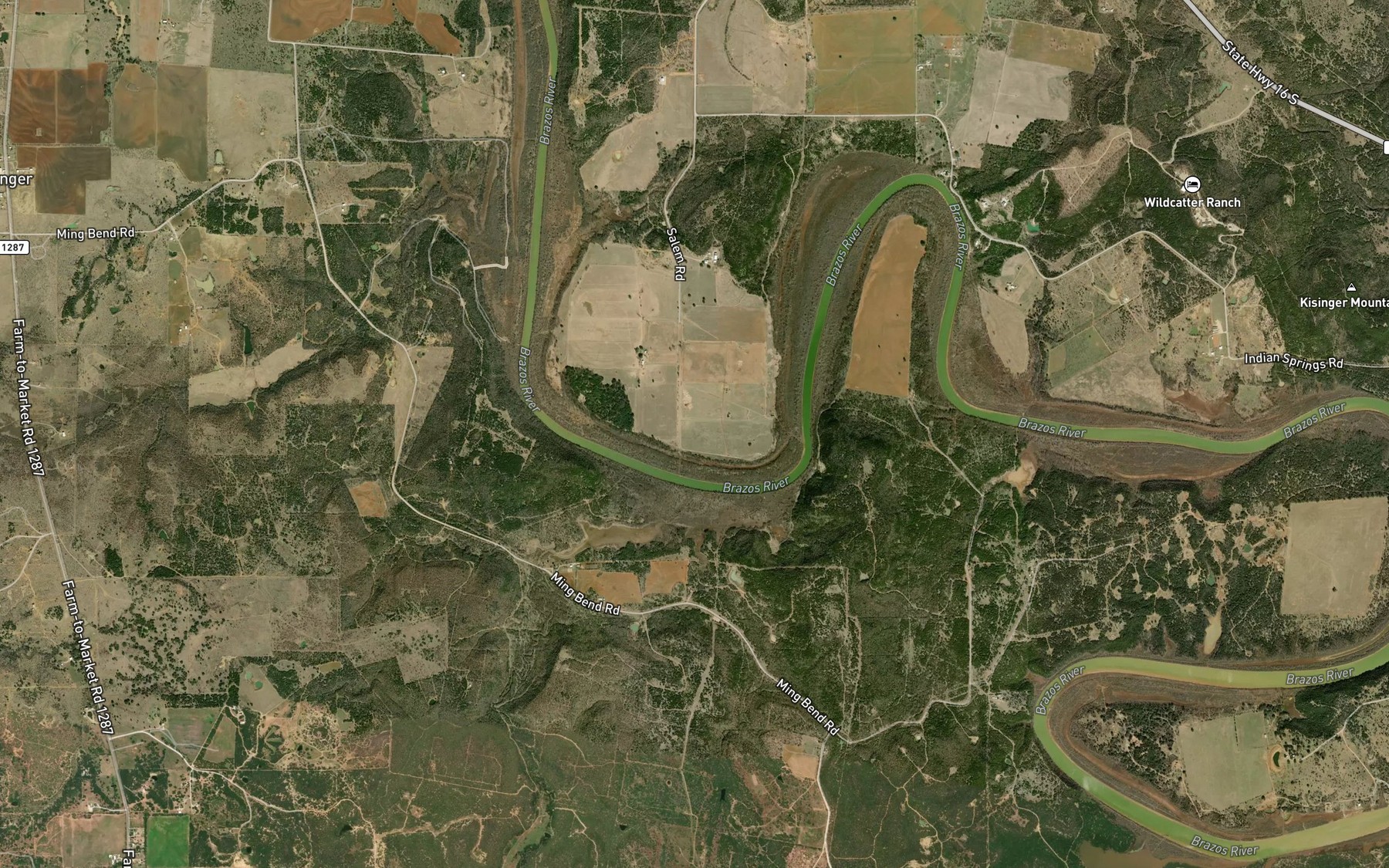 Satellite map of the Salem Bend