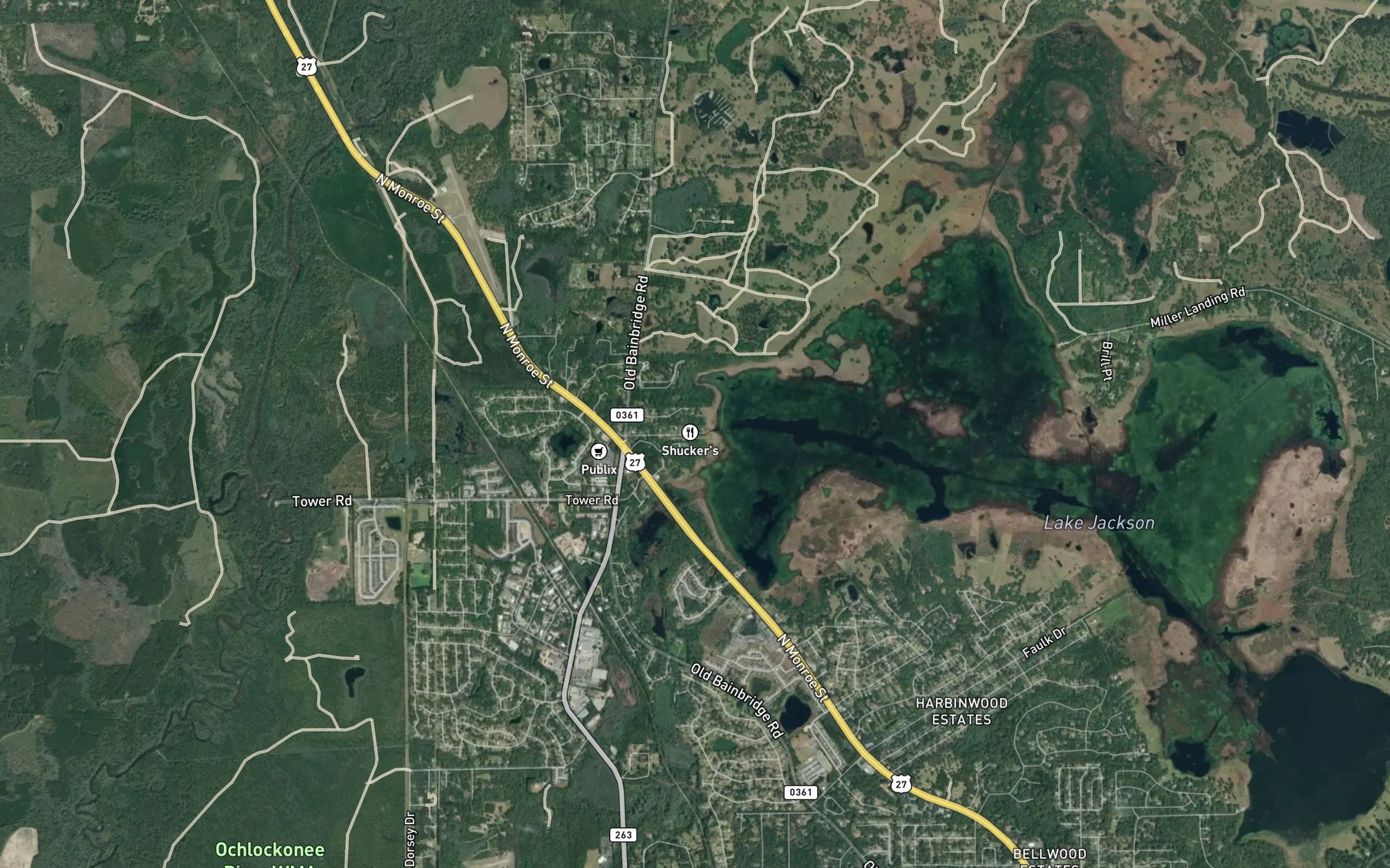 Satellite map of the Sunset Boat