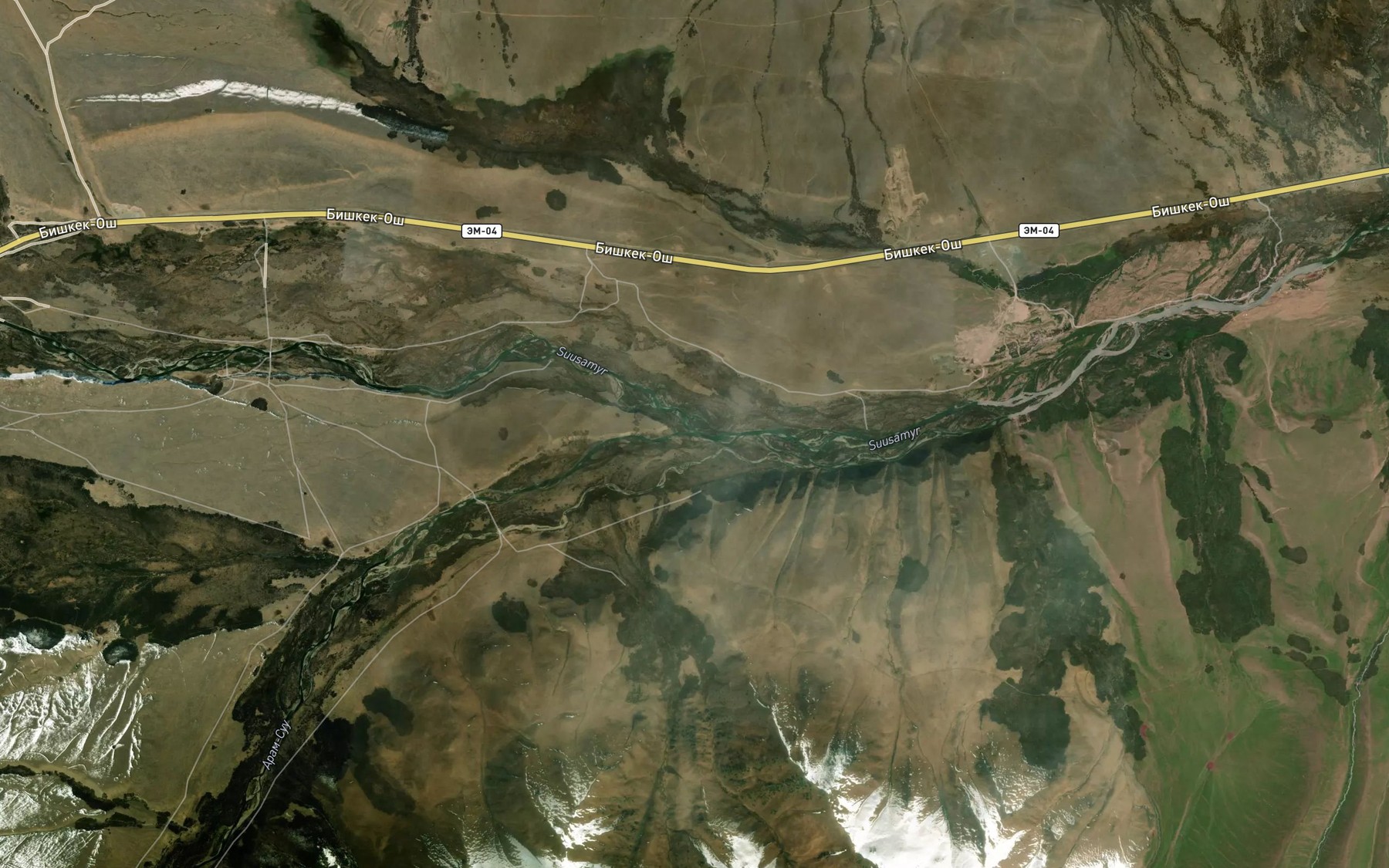 Satellite map of the Aram-Suu