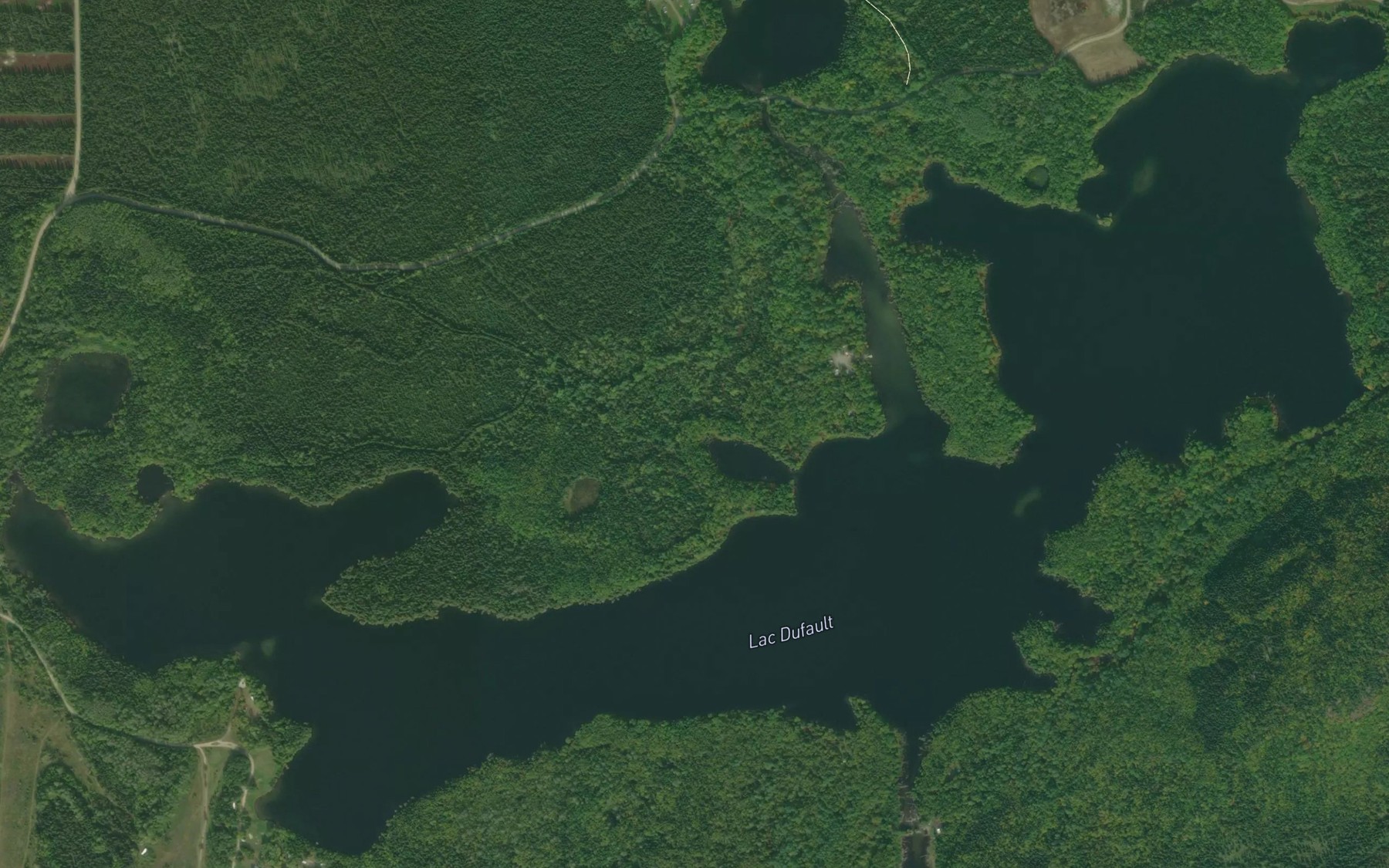 Satellite map of the Lac Dufault