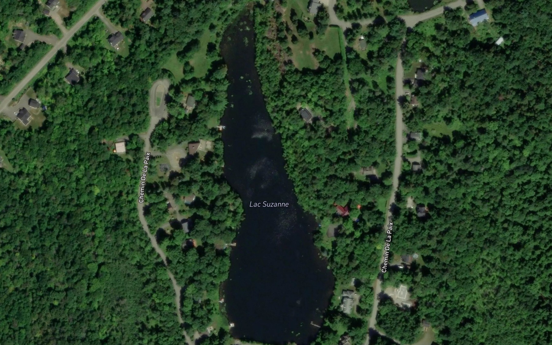 Satellite map of the Lac Suzanne
