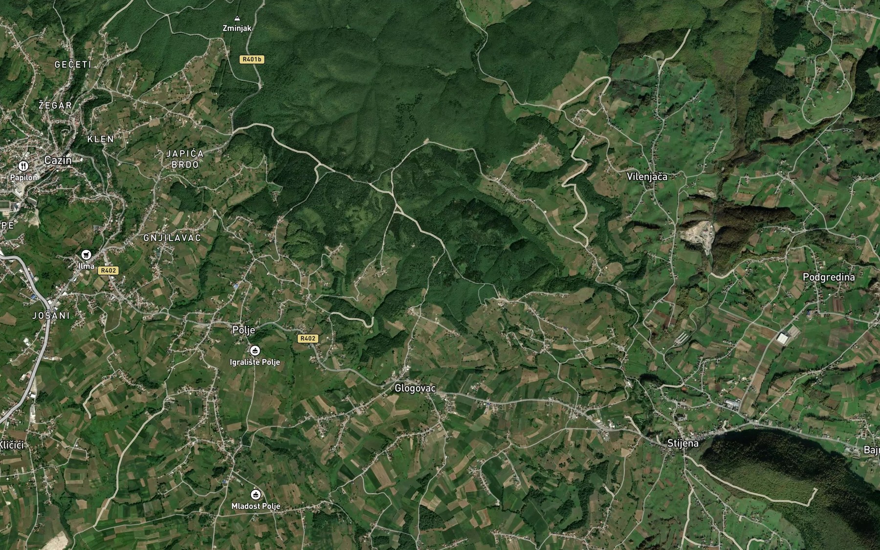 Satellite map of the Vodnica
