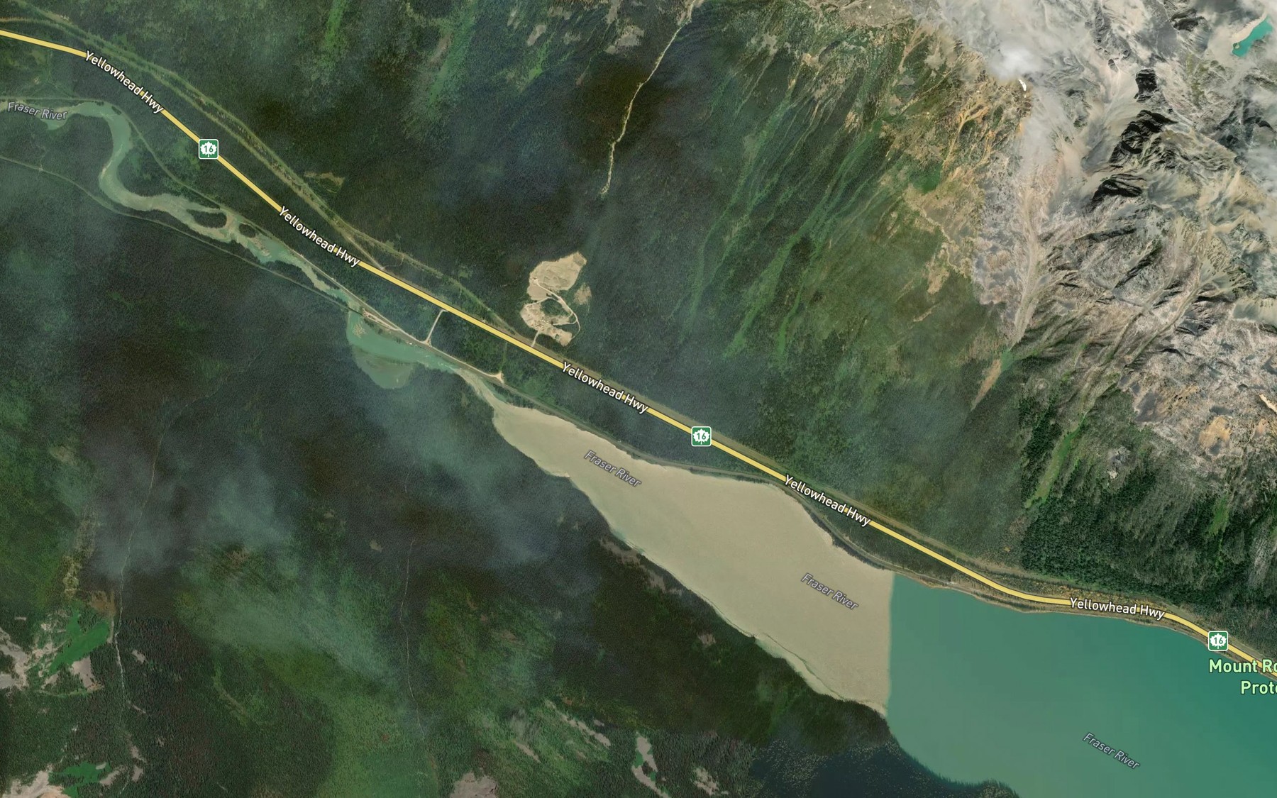Satellite map of the Woodley Creek