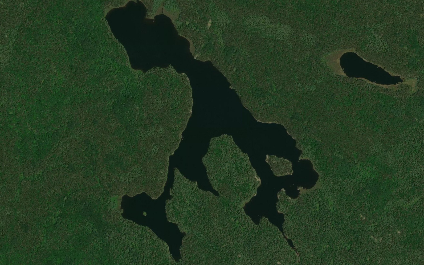 Satellite map of the Casper Lake
