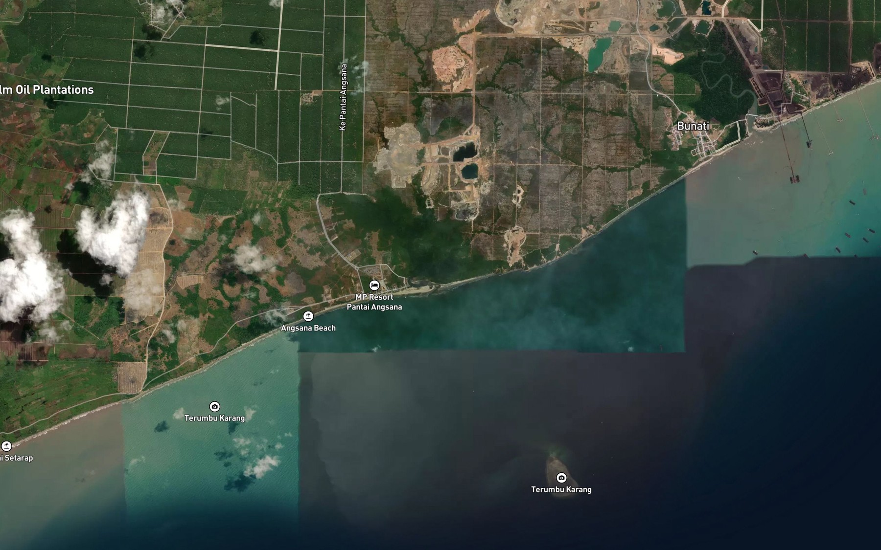 Satellite map of the Sungai Angsana