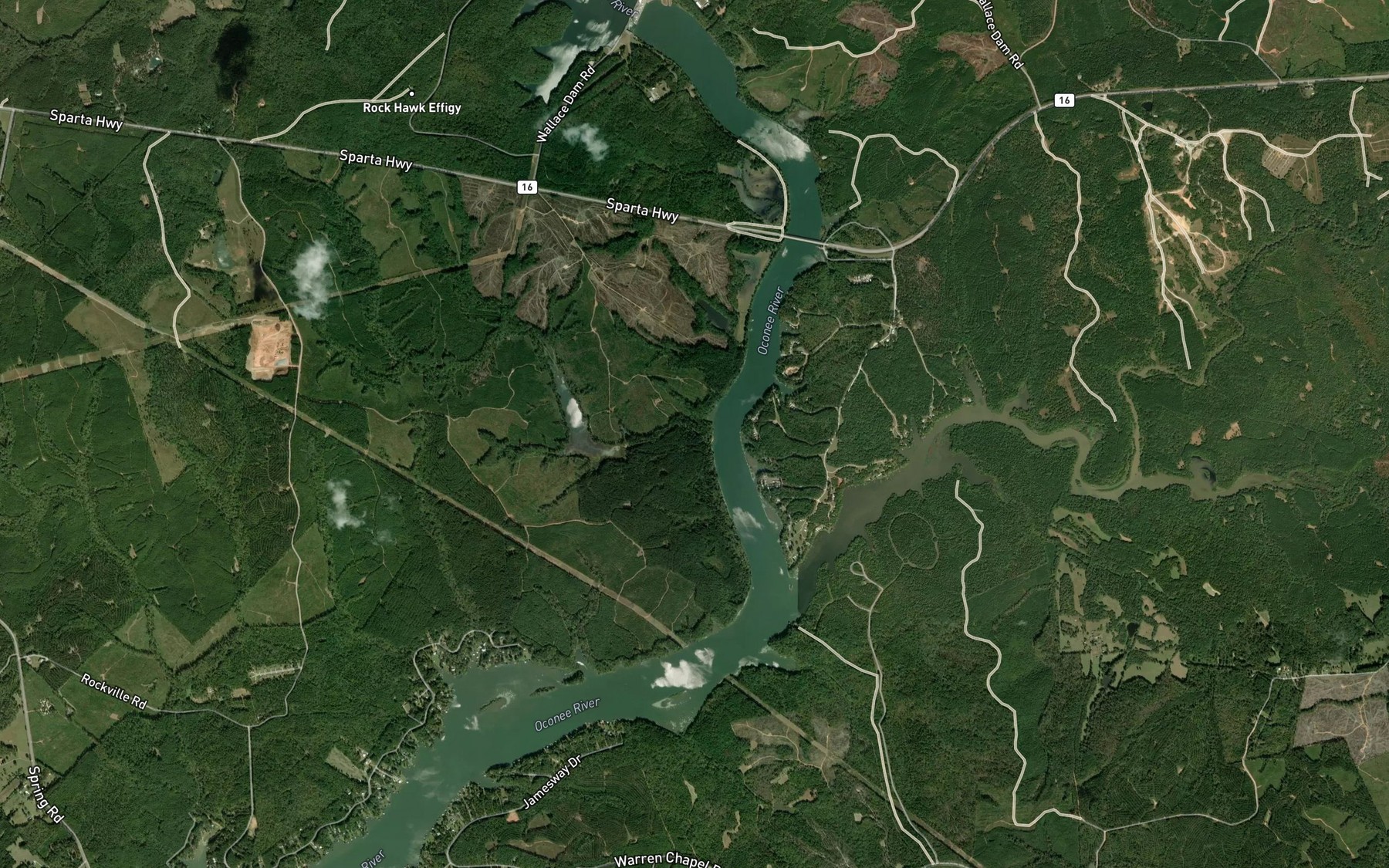 Satellite map of the Herndon Branch
