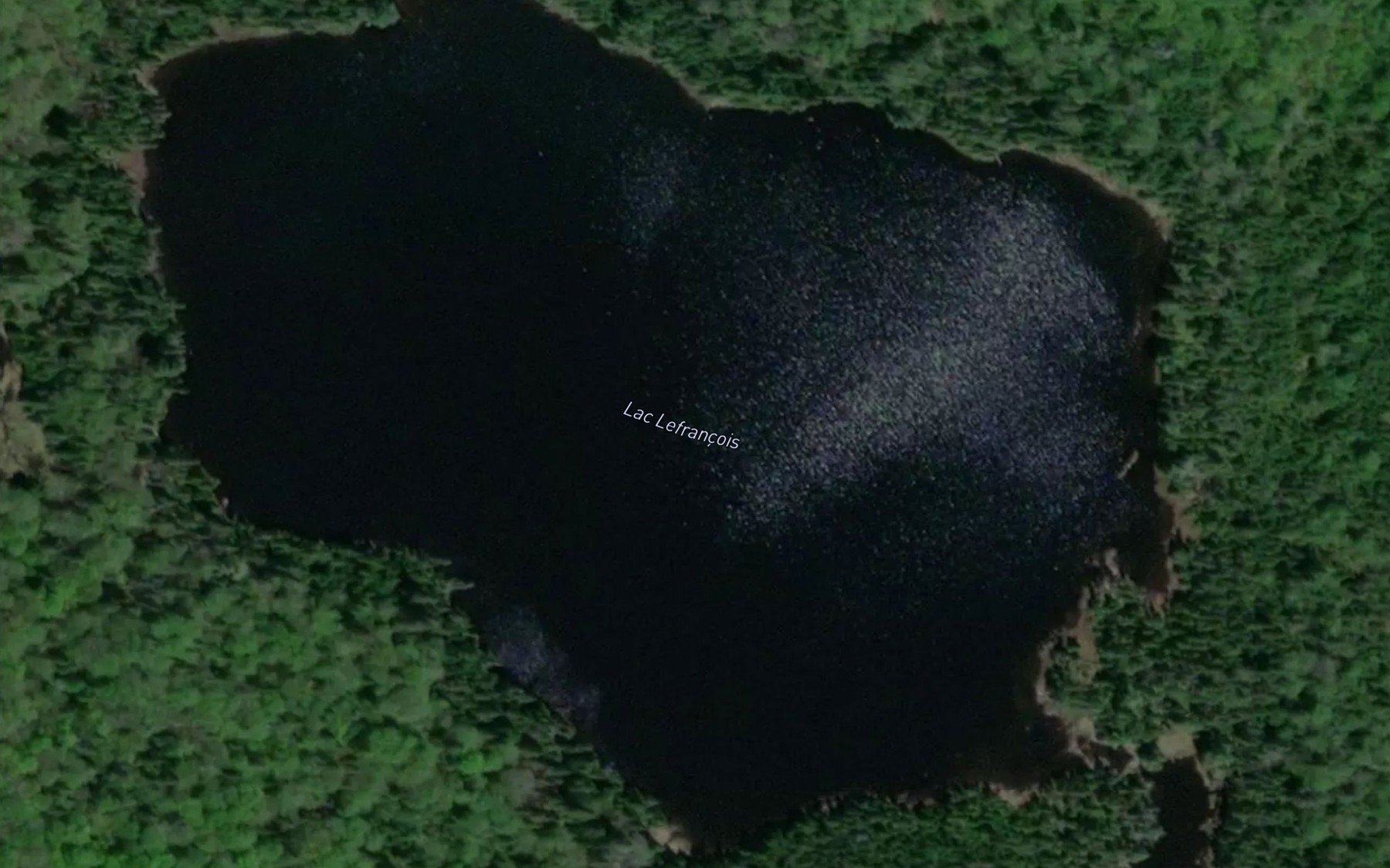 Satellite map of the Lac Lefrancois