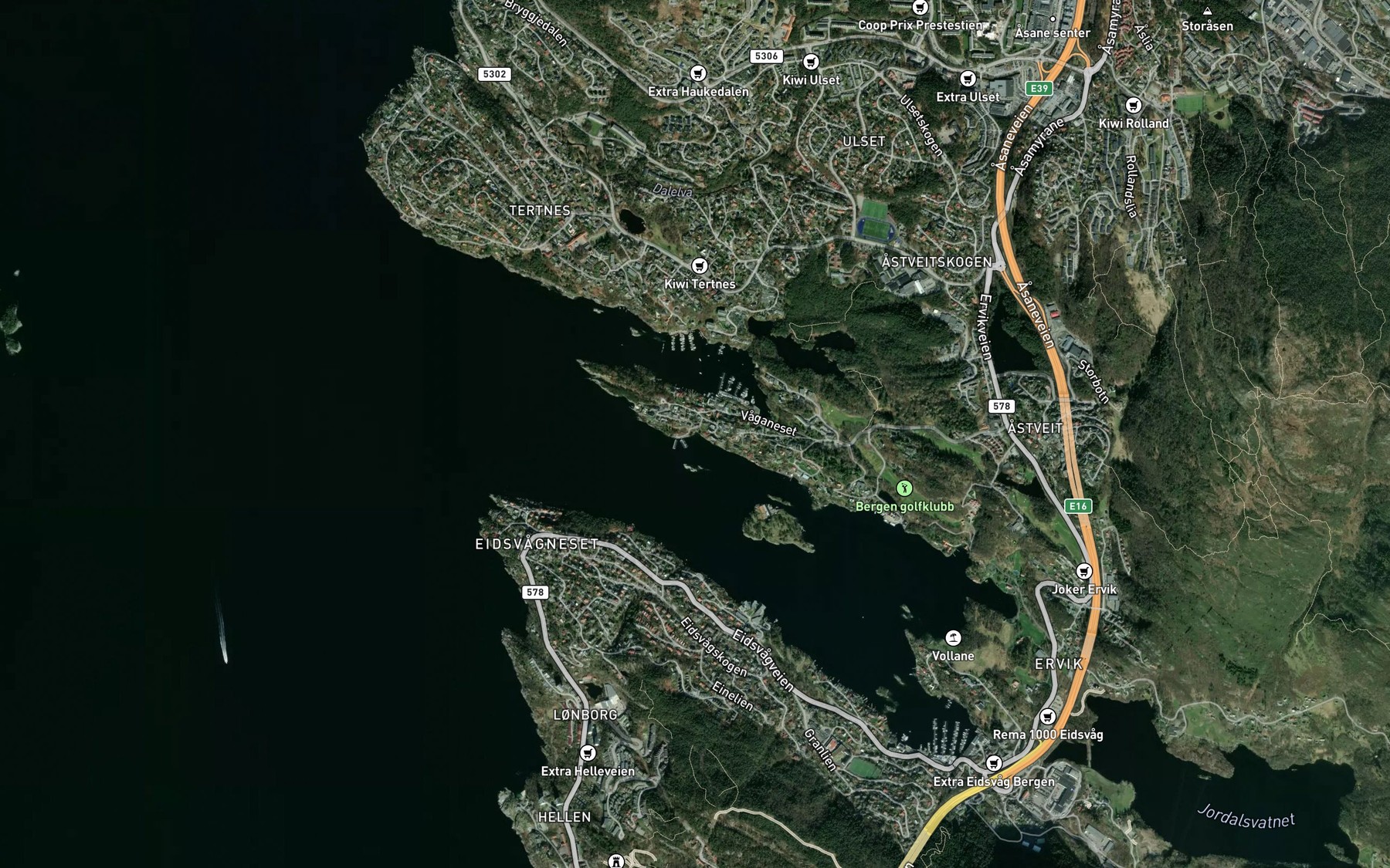 Satellite map of the Ingeborgvika
