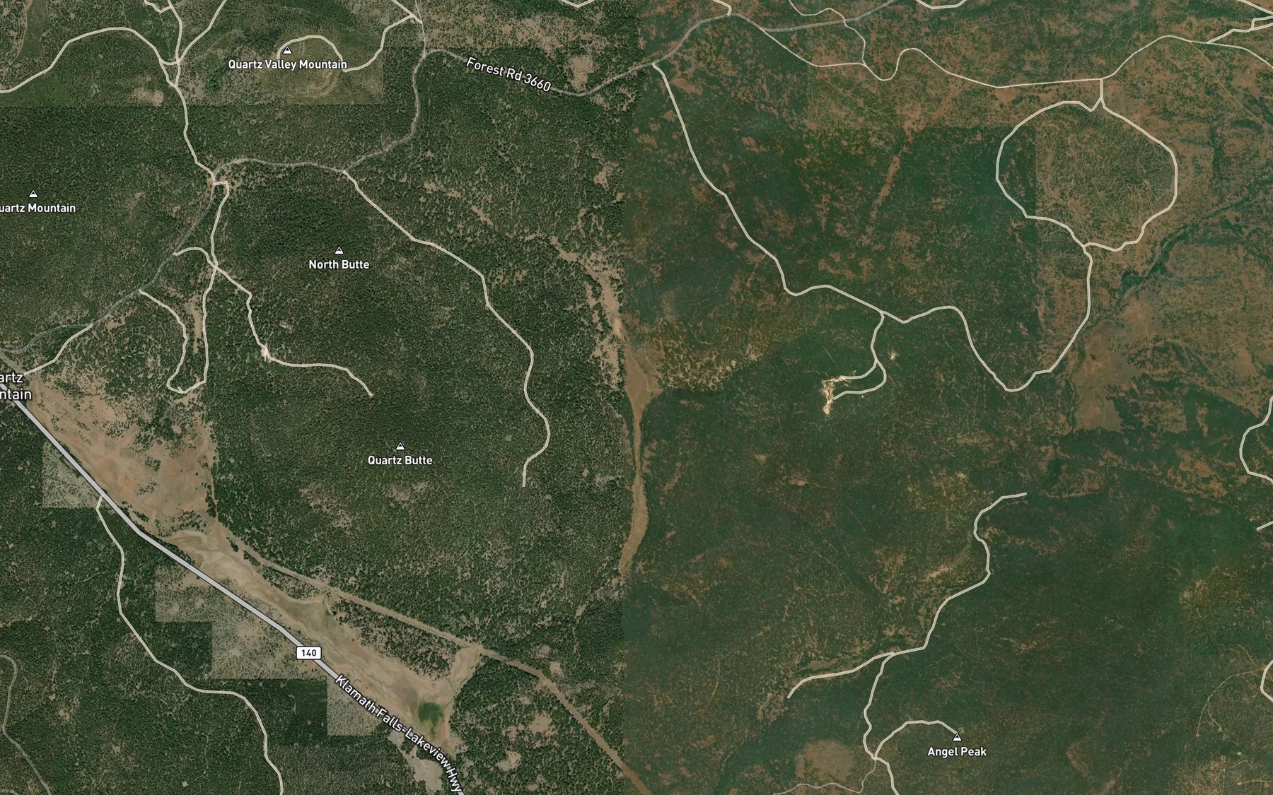 Satellite map of the Angel Spring