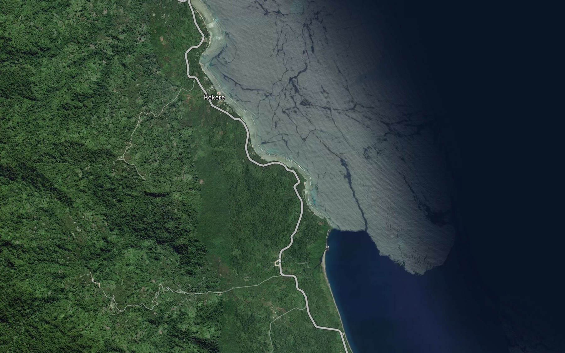 Satellite map of the Orowere Bay