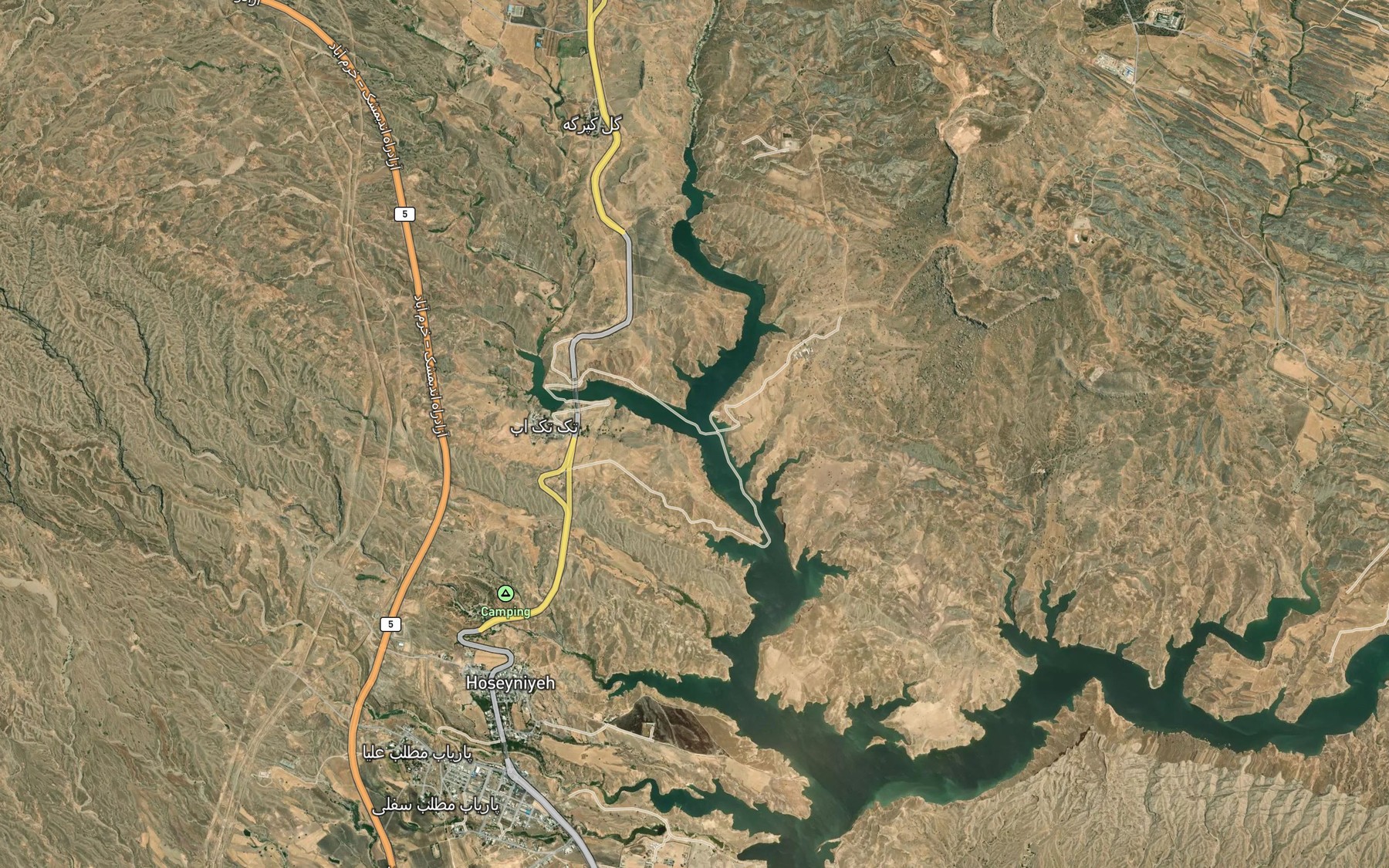 Satellite map of the Rudkhaneh-ye Chaharbisheh