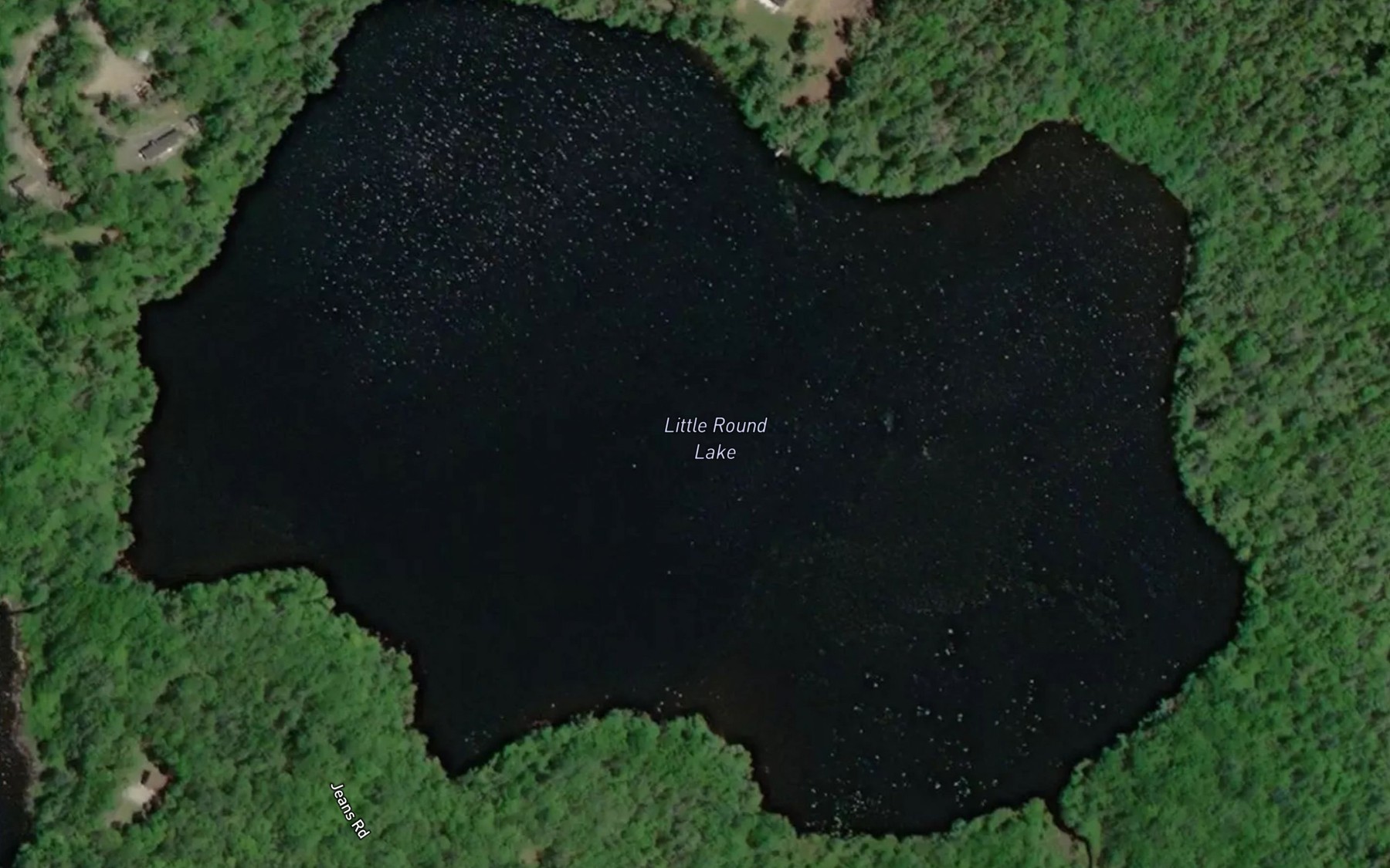Satellite map of the Little Round Lake