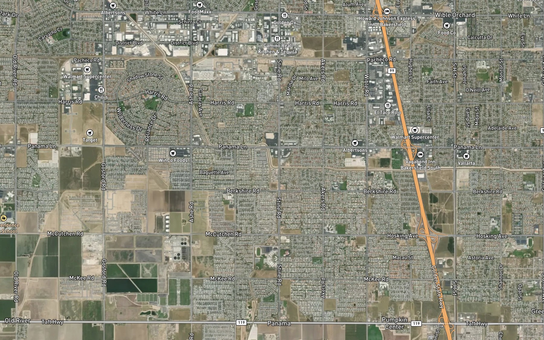 Satellite map of the Farmers Canal
