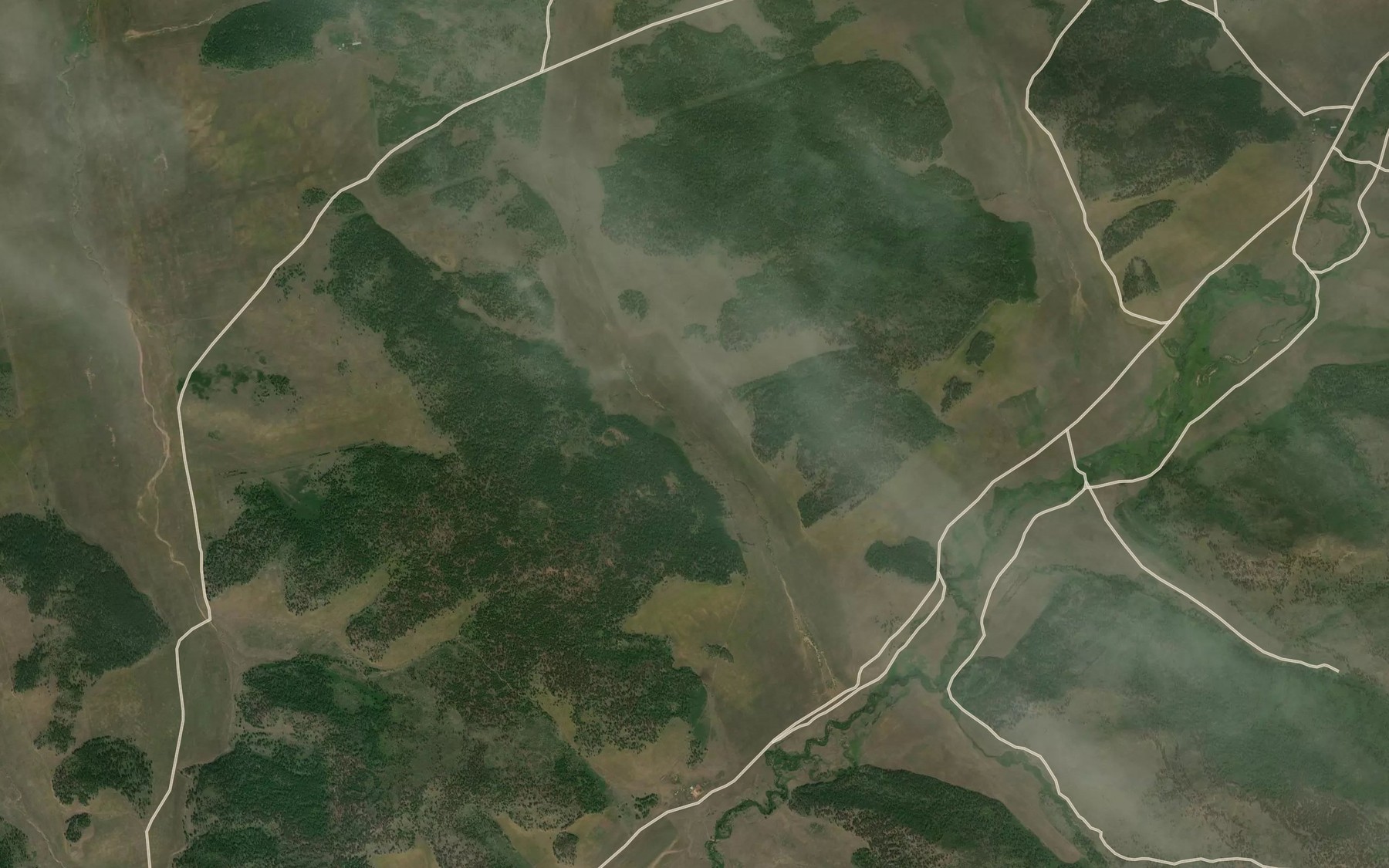 Satellite map of the Pad' Shirokaya
