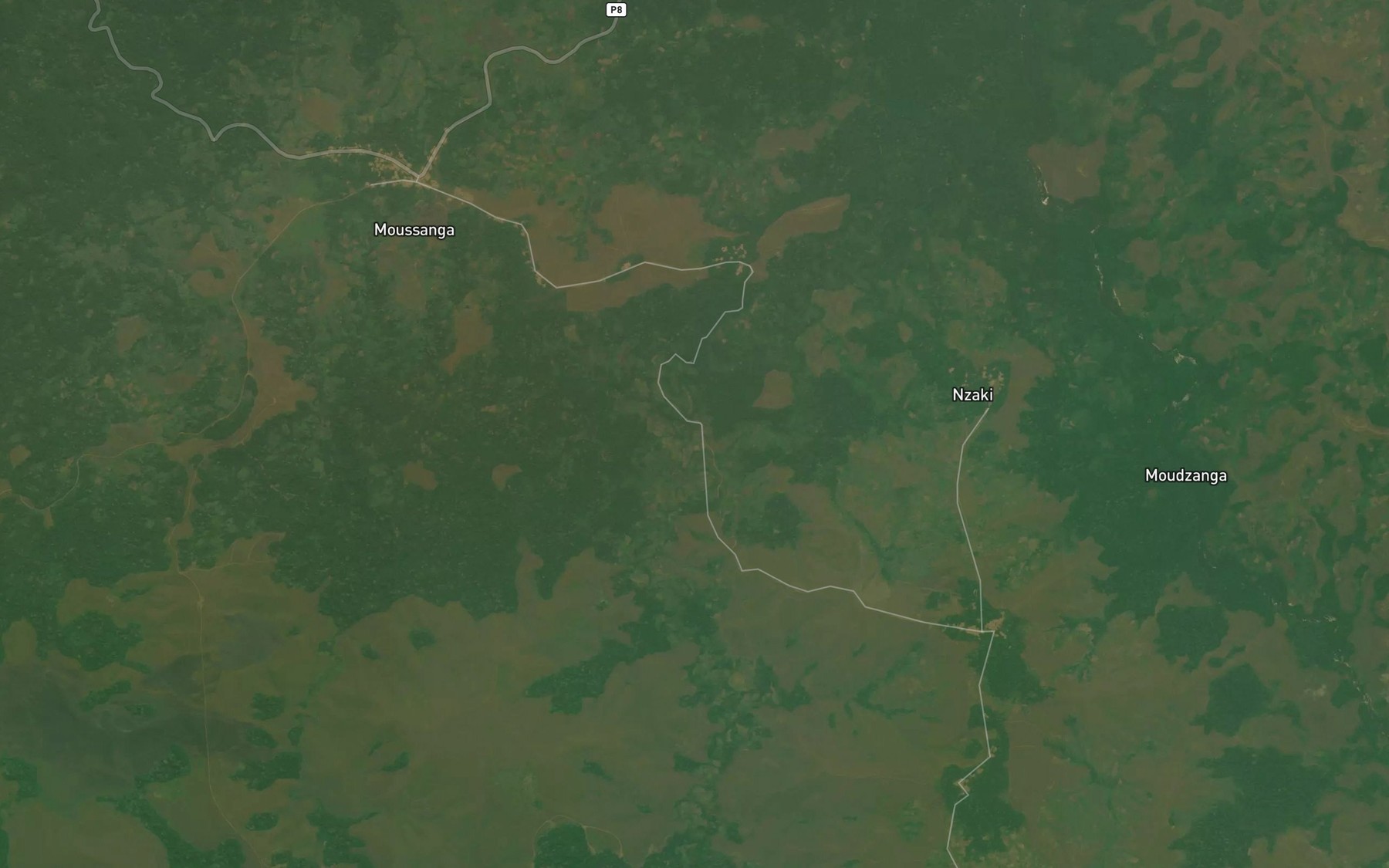 Satellite map of the Zakala
