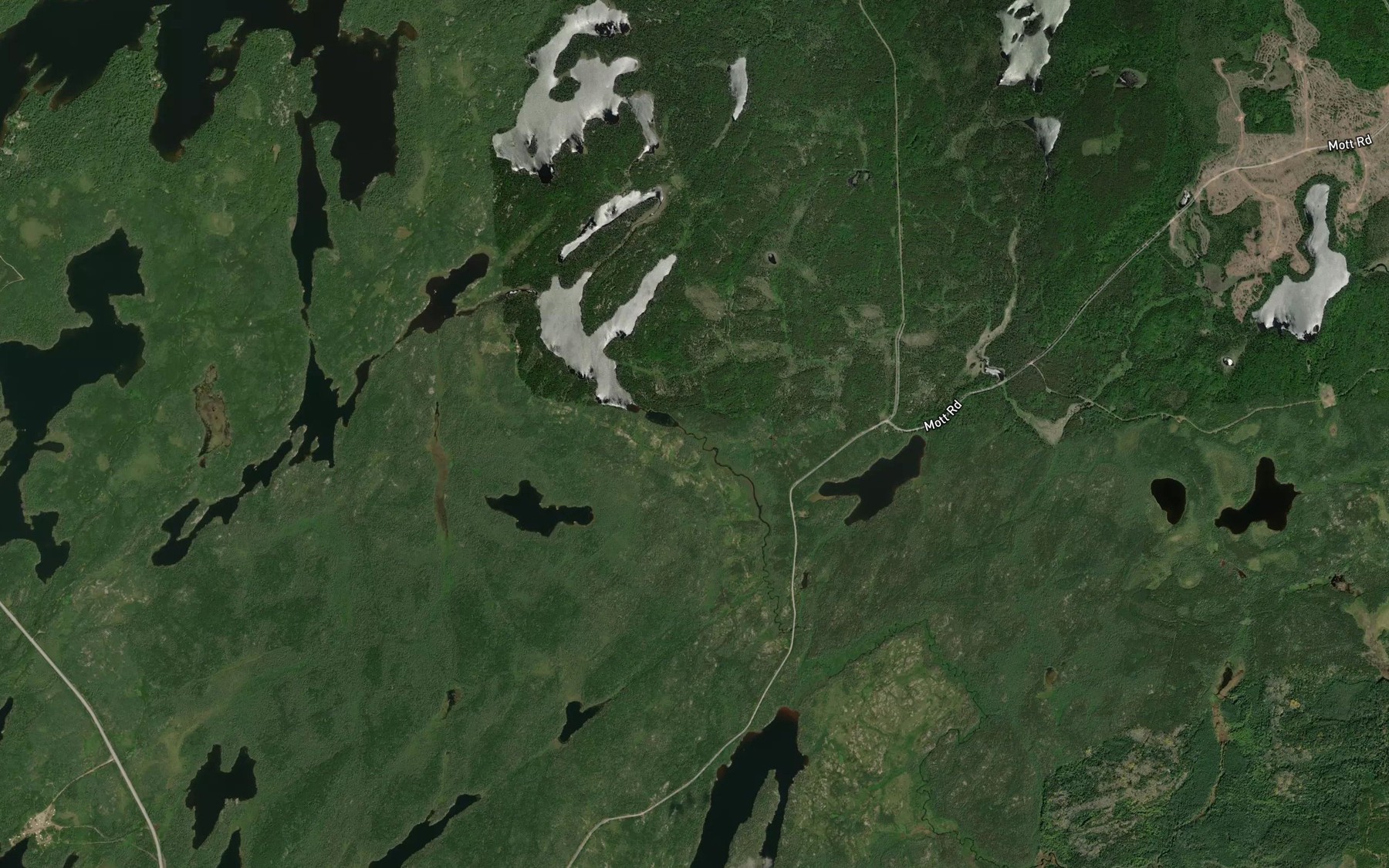 Satellite map of the Glenney Creek