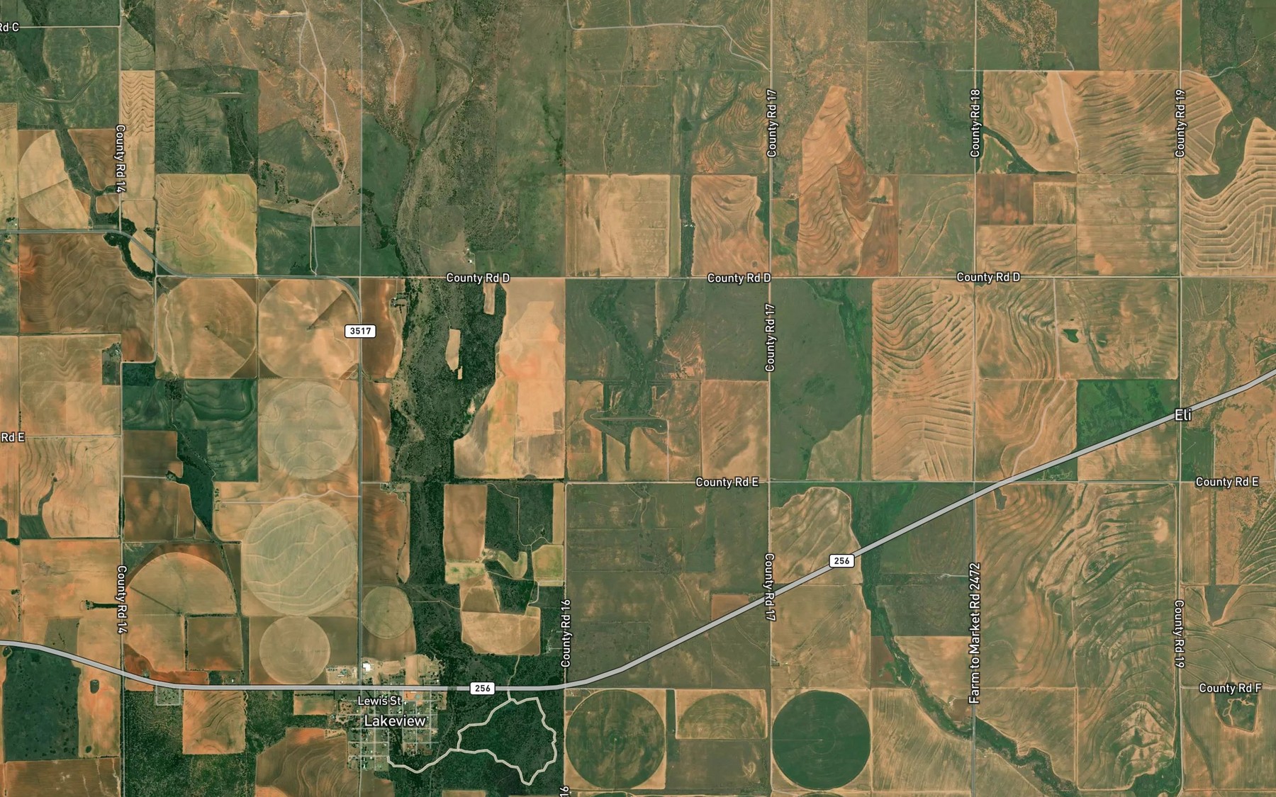 Satellite map of the Soil Conservation Service Site 15 Reservoir