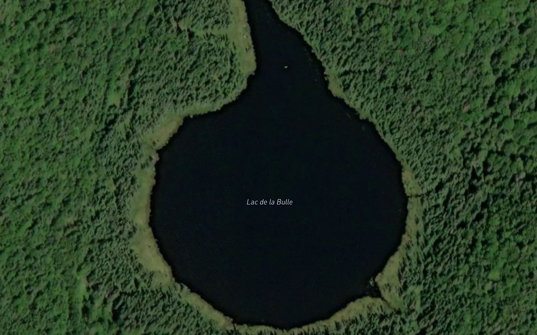 Satellite map of the Lac de la Bulle