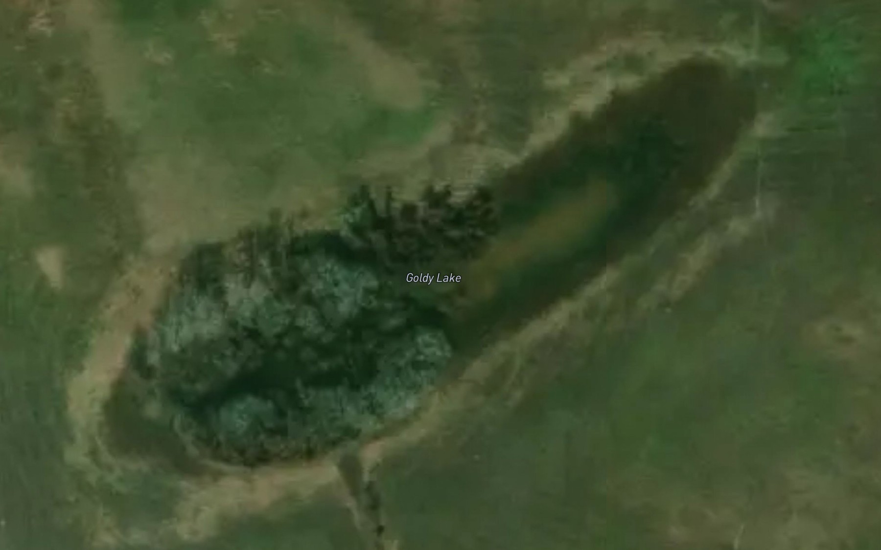 Satellite map of the Goldy Lake