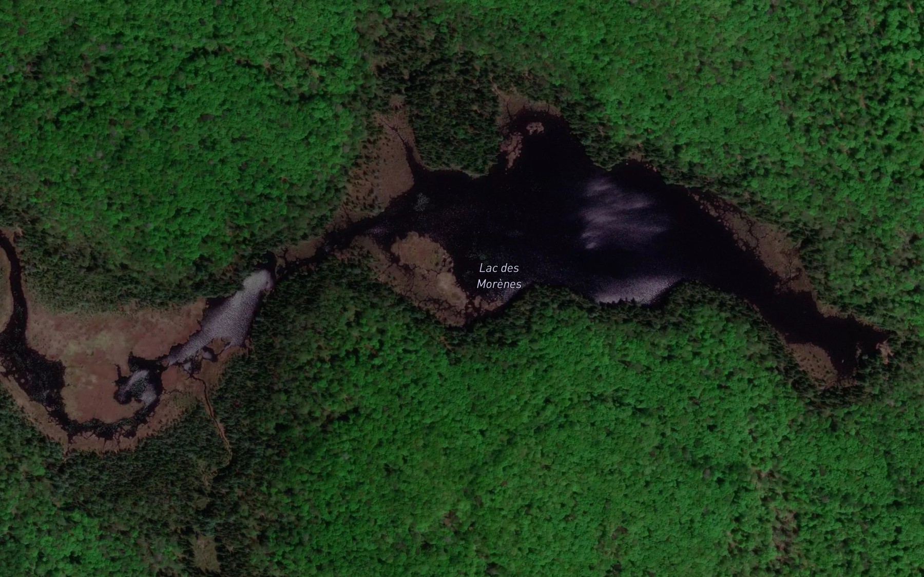 Satellite map of the Lac des Morenes