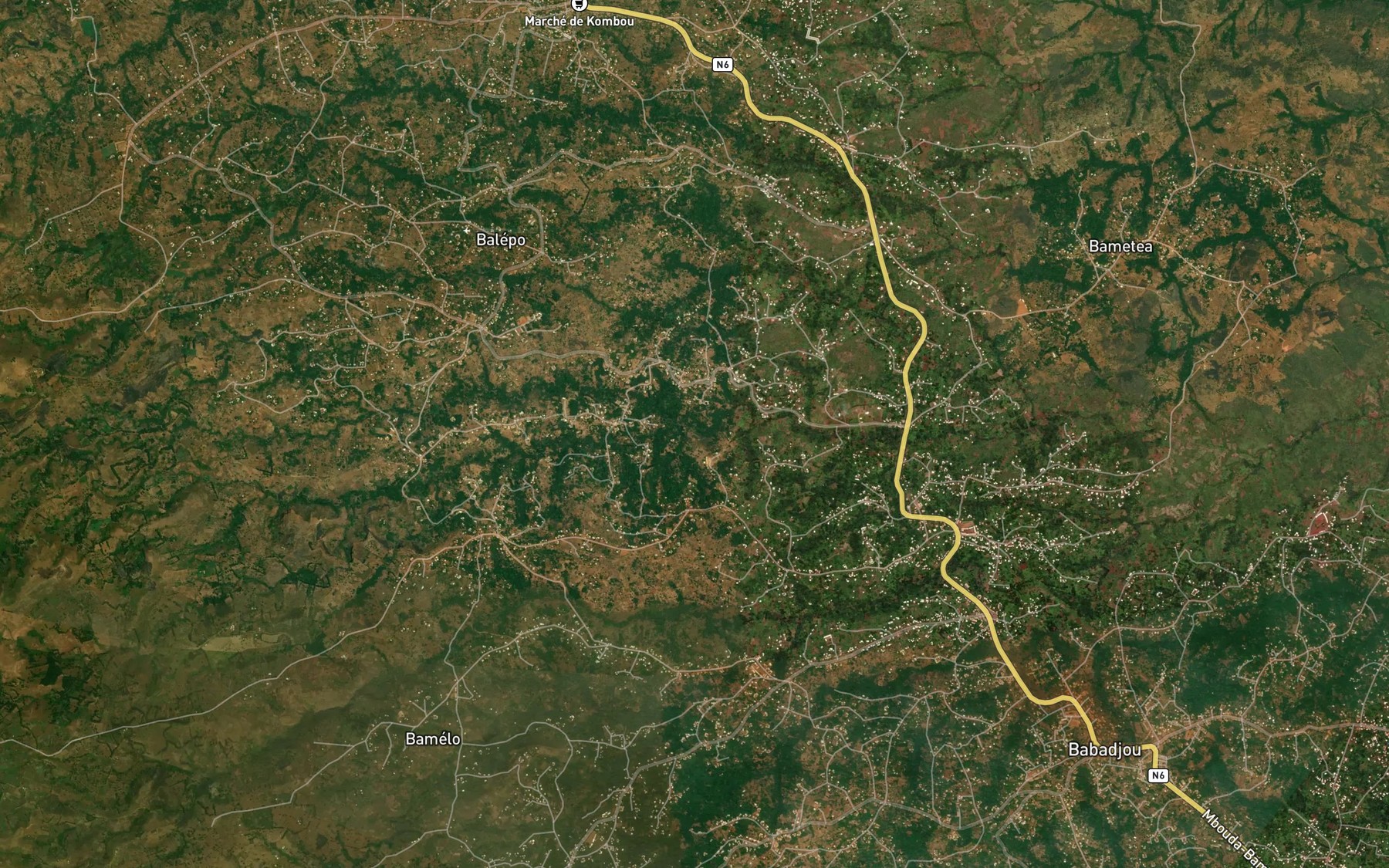 Satellite map of the Ndodji