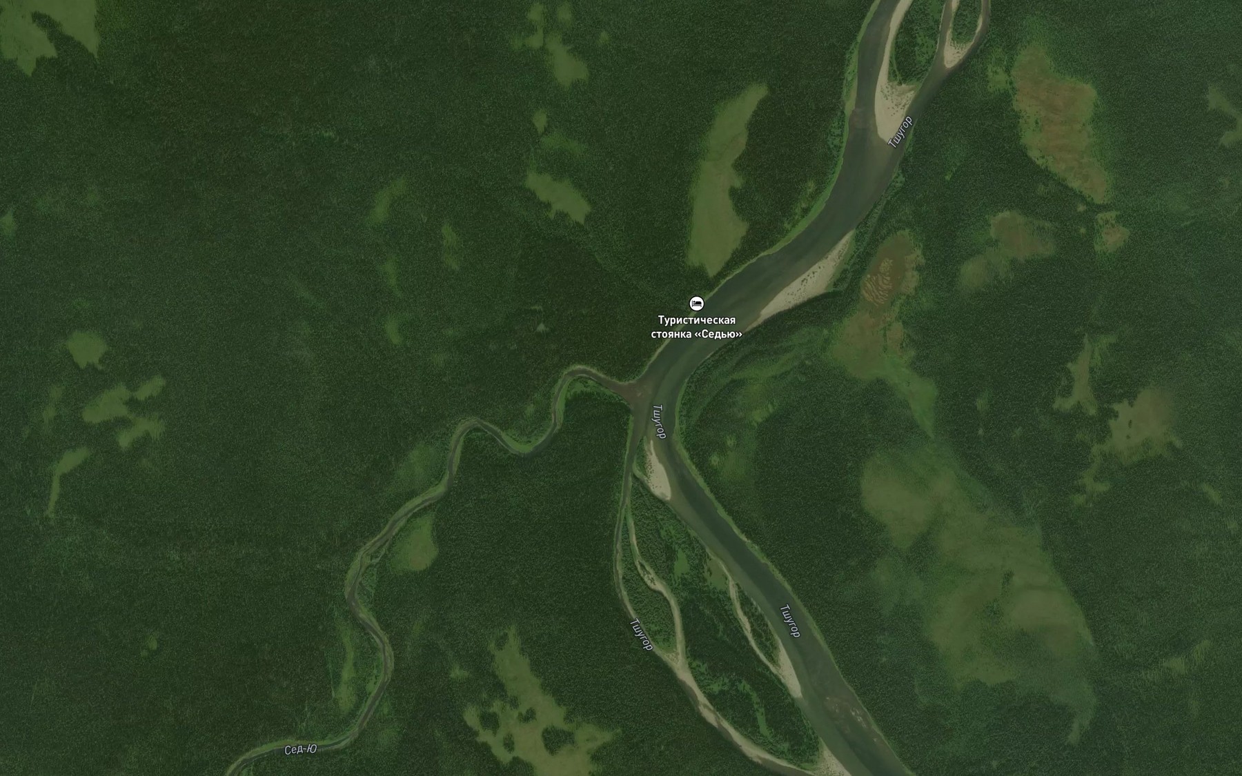 Satellite map of the Sed"yu