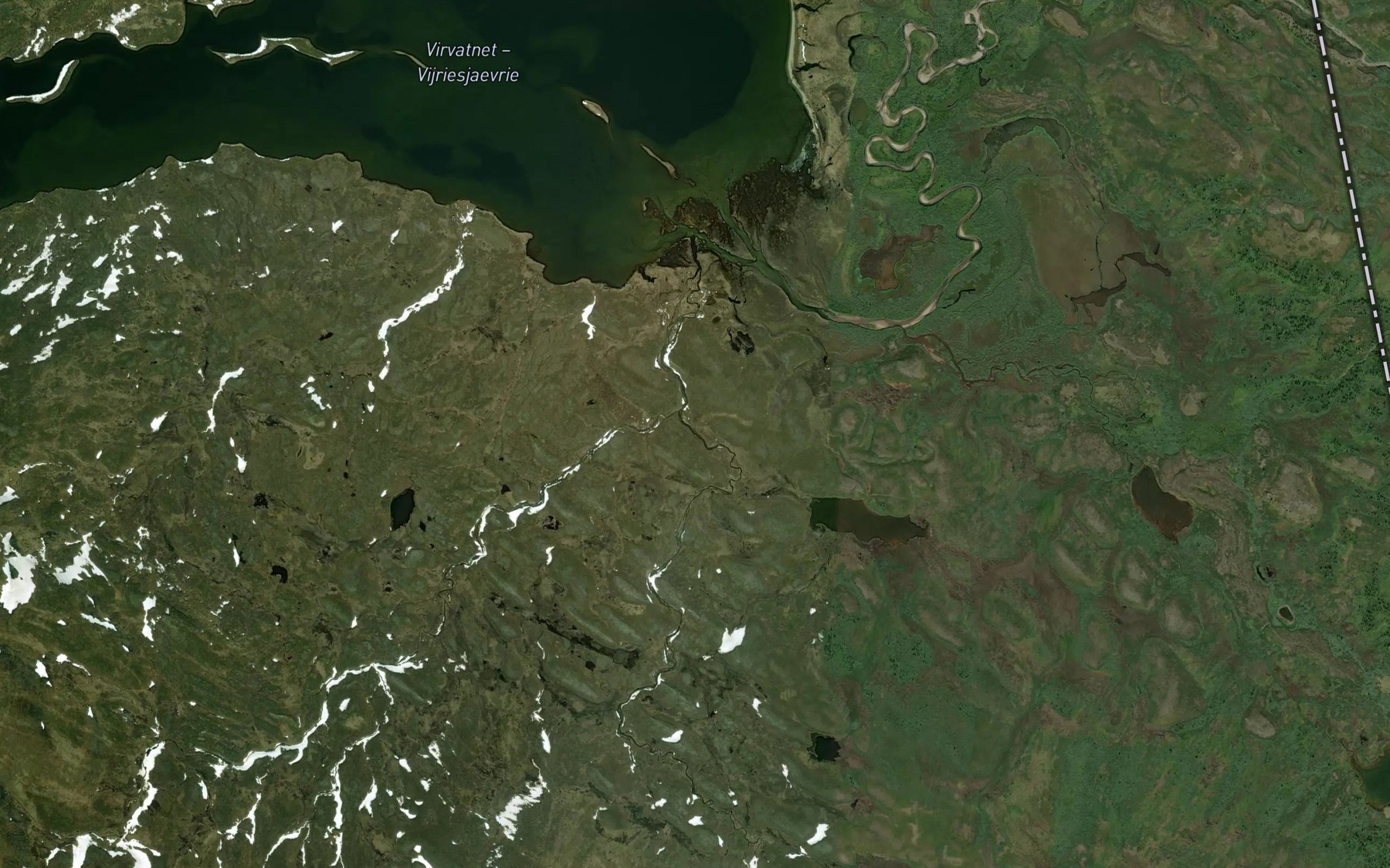 Satellite map of the Sorbekken