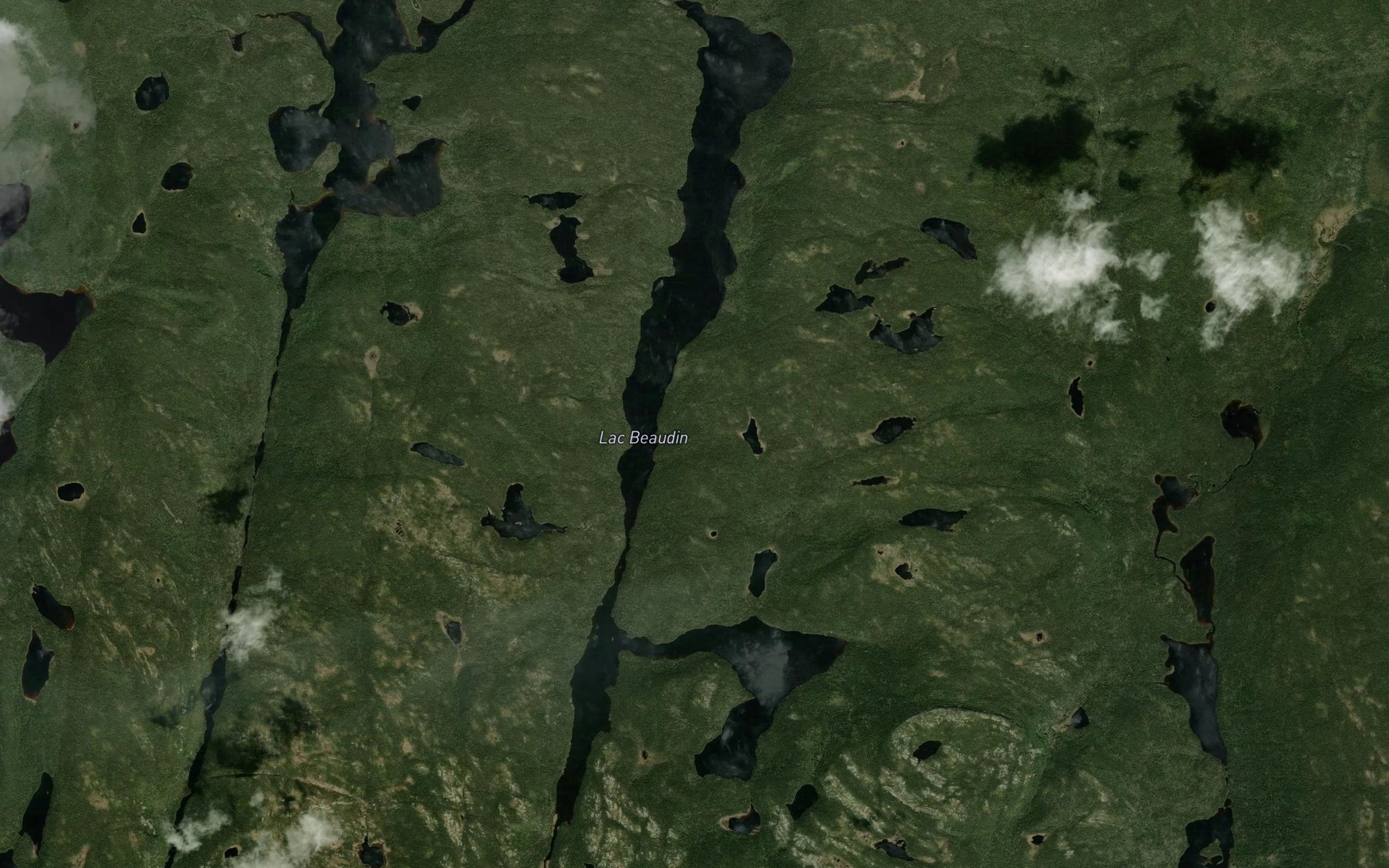 Satellite map of the Lac Beaudin